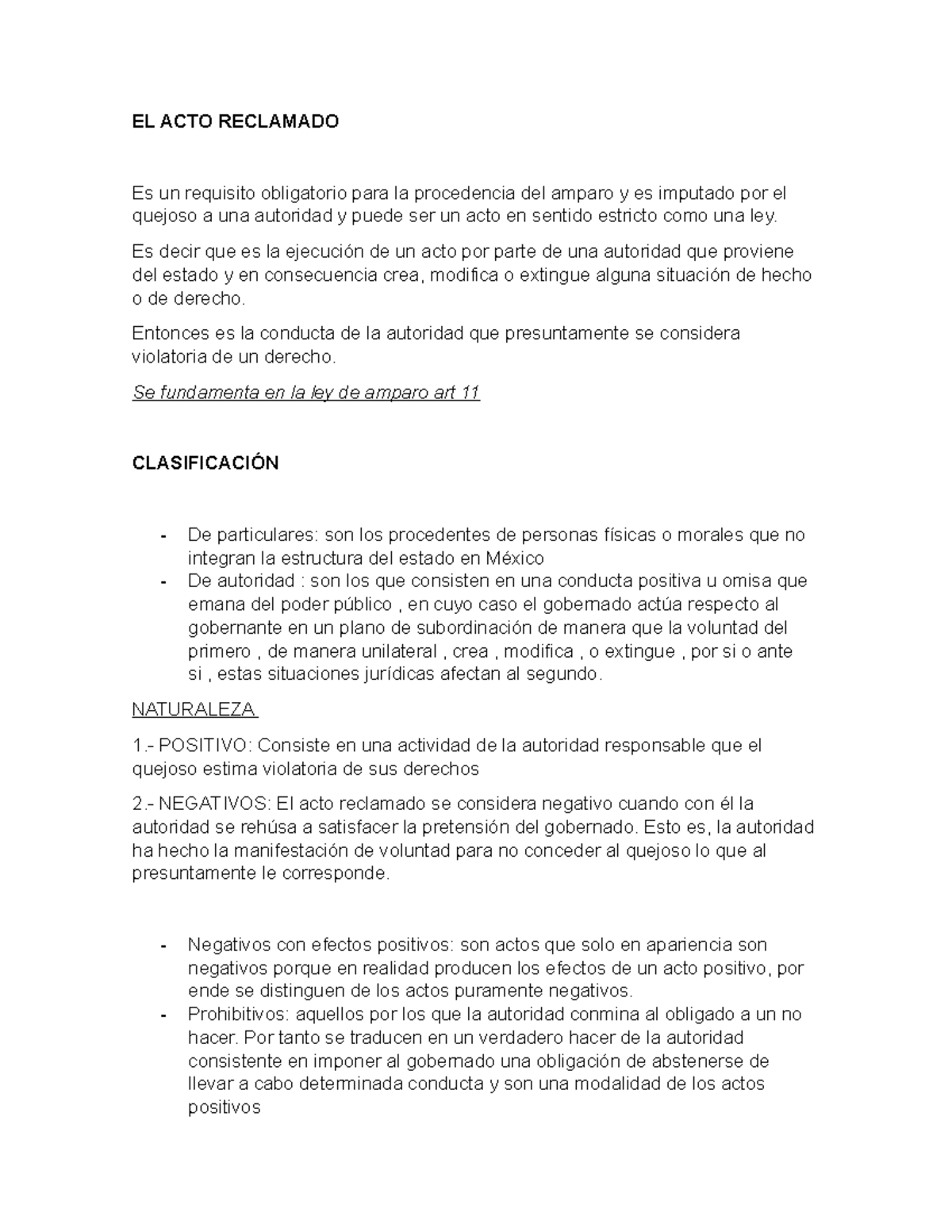 EL ACTO Reclamado EL ACTO RECLAMADO Es Un Requisito Obligatorio Para