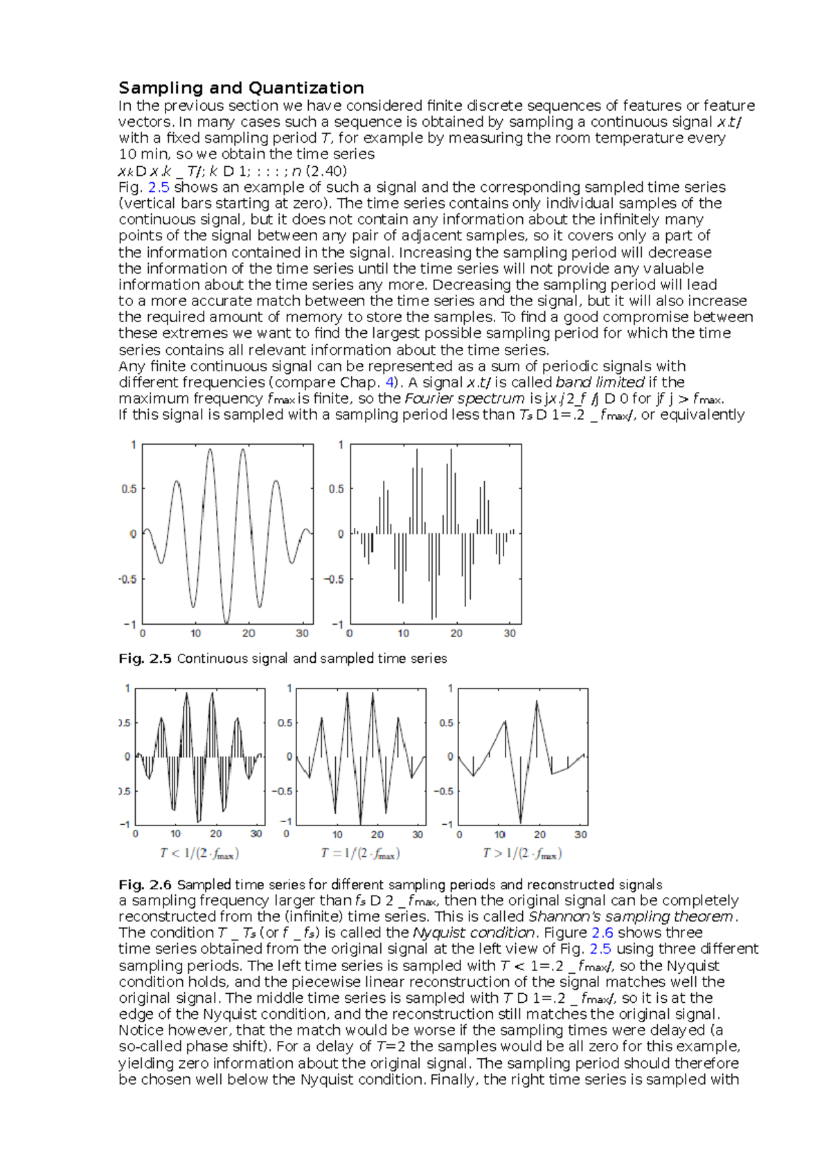 Sampling and Quantization - In many cases such a sequence is obtained ...