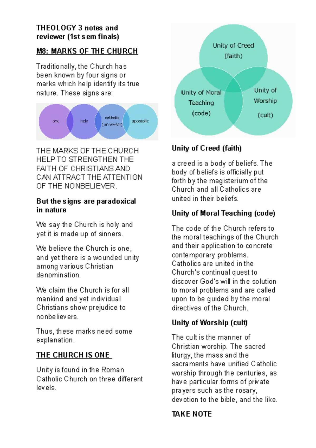 Theology 3 Notes & Reviewer (finals 1st sem) - THEOLOGY 3 notes and ...