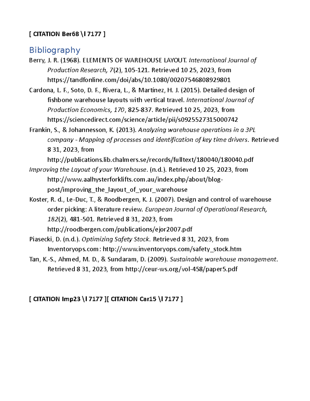 Reference docx - [ CITATION Ber68 \l 7177 ] Bibliography Berry, J. R ...