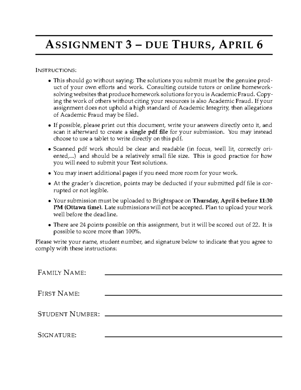 MAT 1348C Assignment 3 - ASSIGNMENT 3 – DUE THURS, APRIL 6 INSTRUCTIONS ...