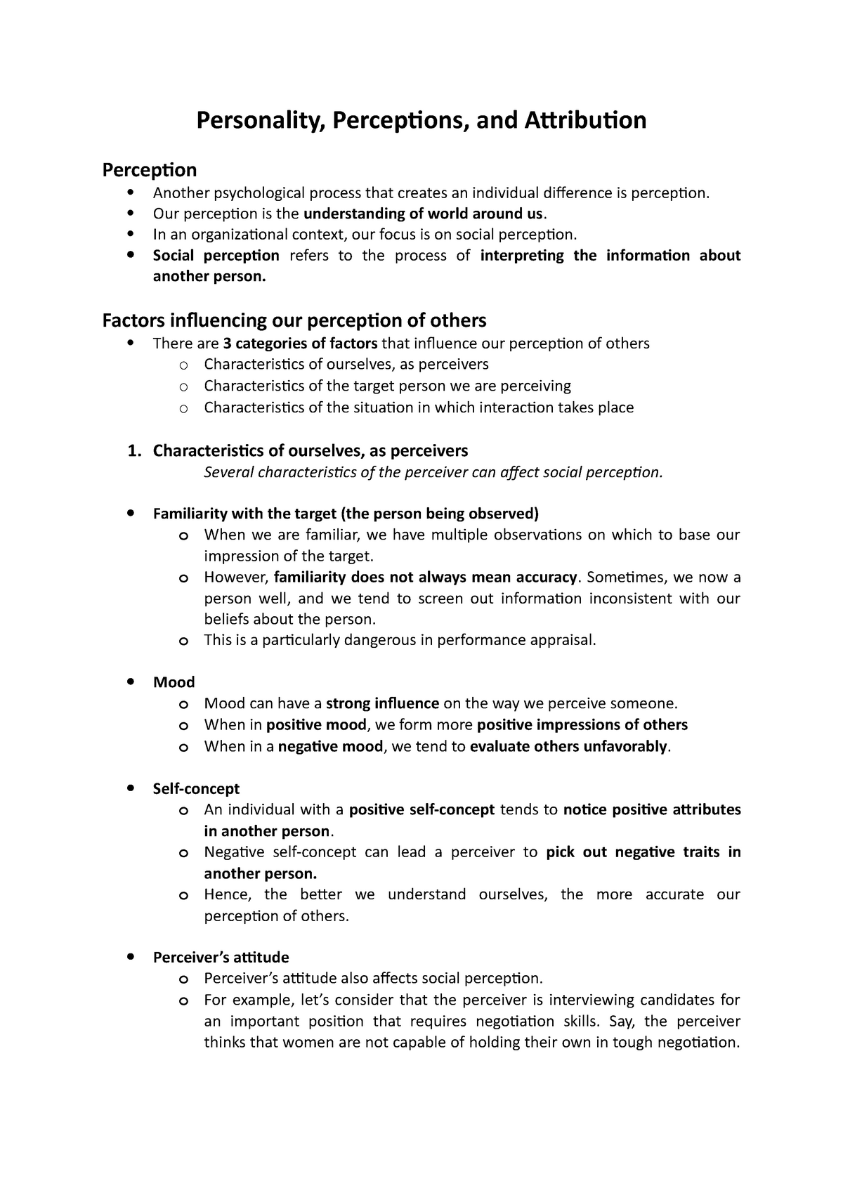 perception-organisational-behaviour-xlri-studocu