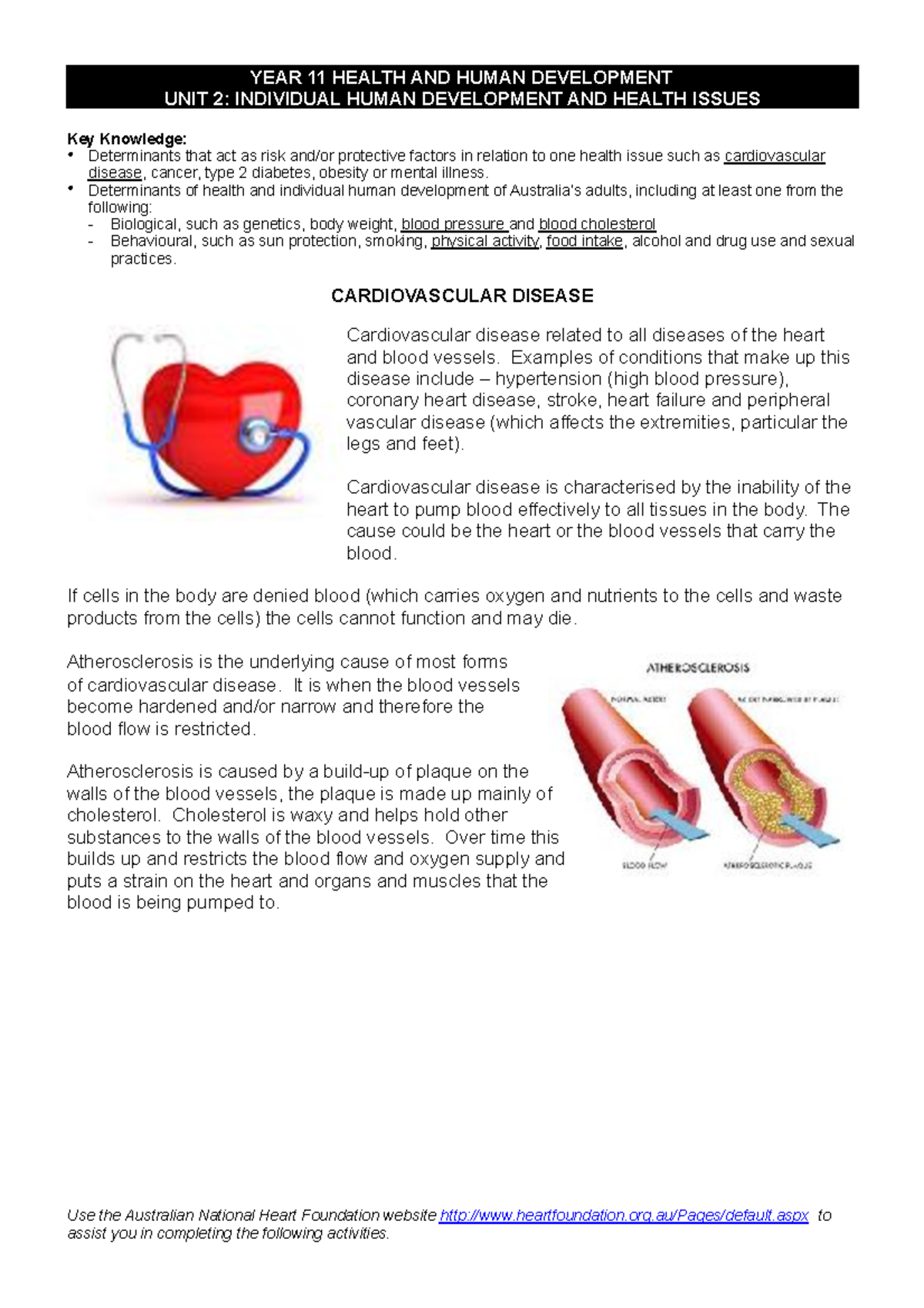 Cardiovascular Disease notes - NRSG372 - ACU - Studocu
