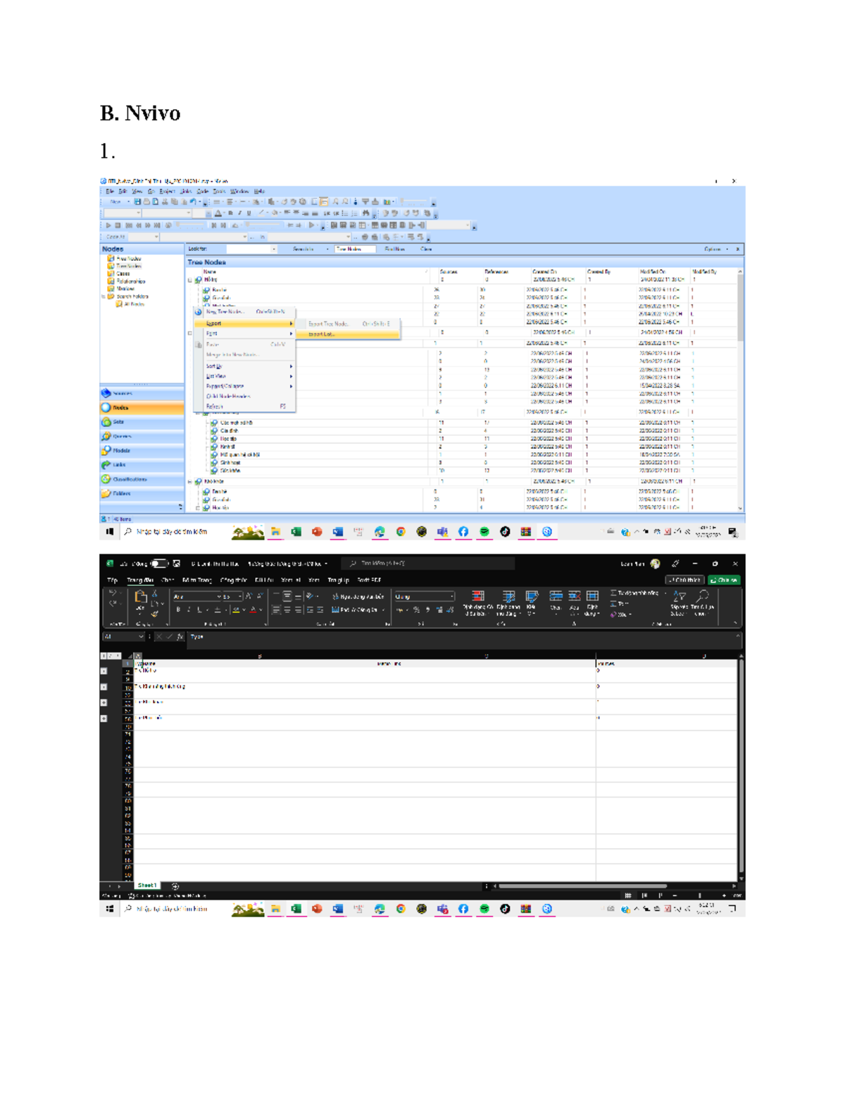 Nvivo - PPXLTTDL - B. Nvivo 1. Ta Có Thể Thấy Từ Kết Quả Matrix Coding ...