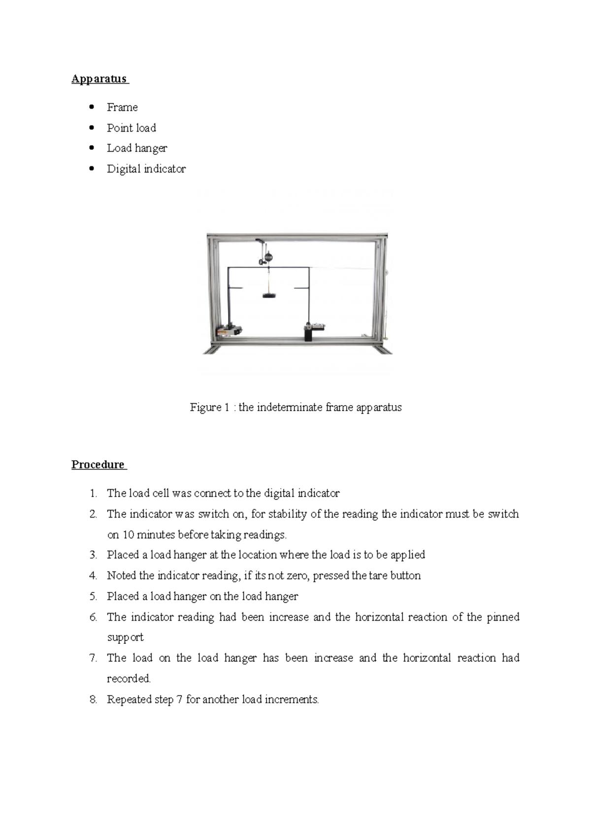 (Frame) - apparatus, procedure, conclusions - Apparatus Frame Point ...