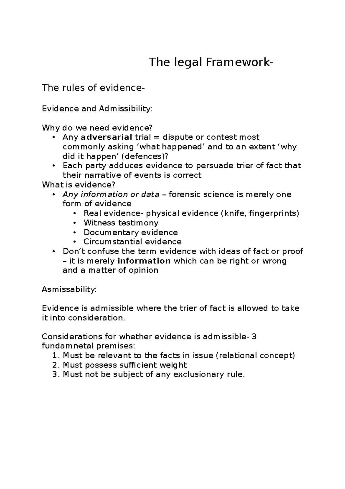 the-legal-framework-the-legal-framework-the-rules-of-evidence