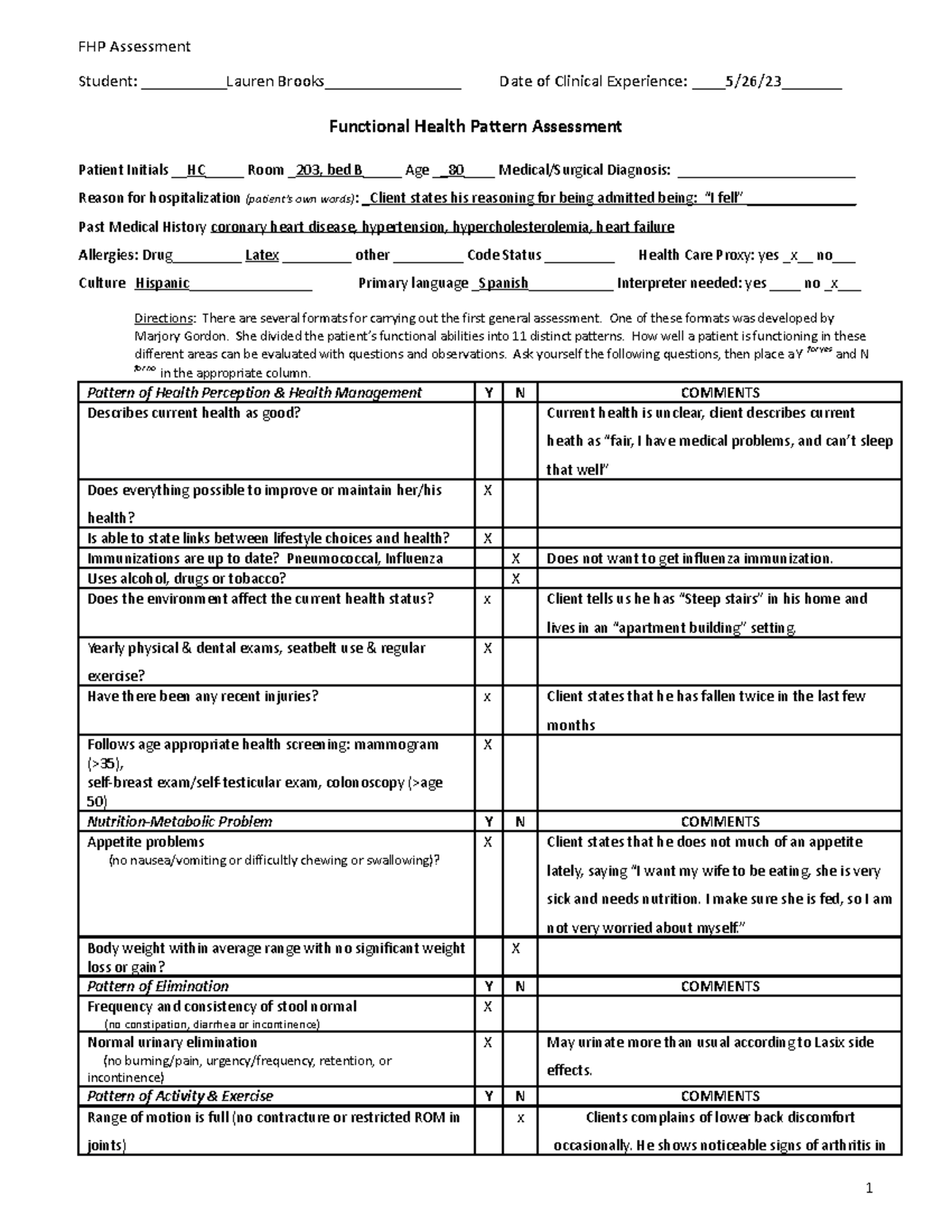 Hector Garcia 23.26.05 Functional Health Pattern Assessment (3)1 (2 ...