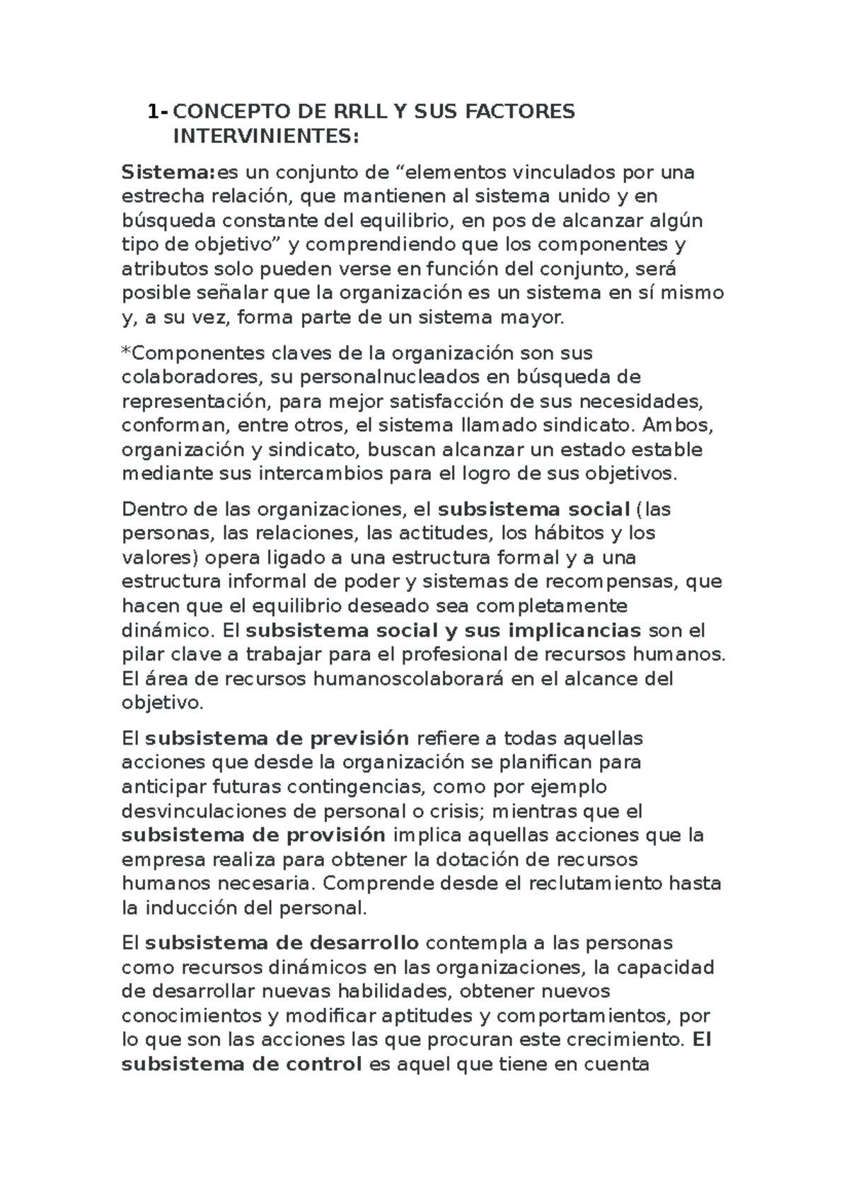Resumen Introduccion a las Relaciones laborales capitulo 1 - 1-CONCEPTO ...
