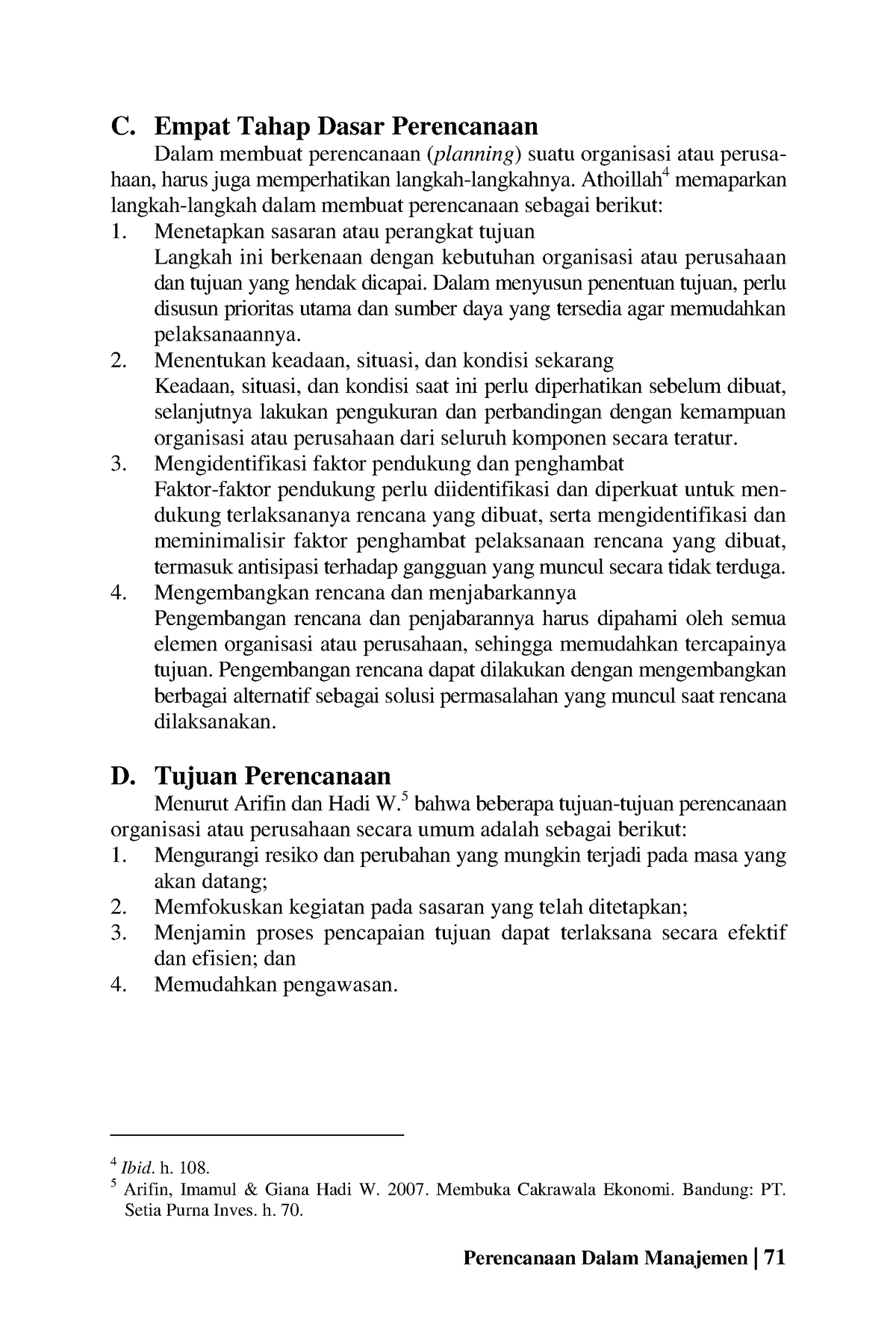 14 - Tugas - Perencanaan Dalam Manajemen | 71 C. Empat Tahap Dasar ...