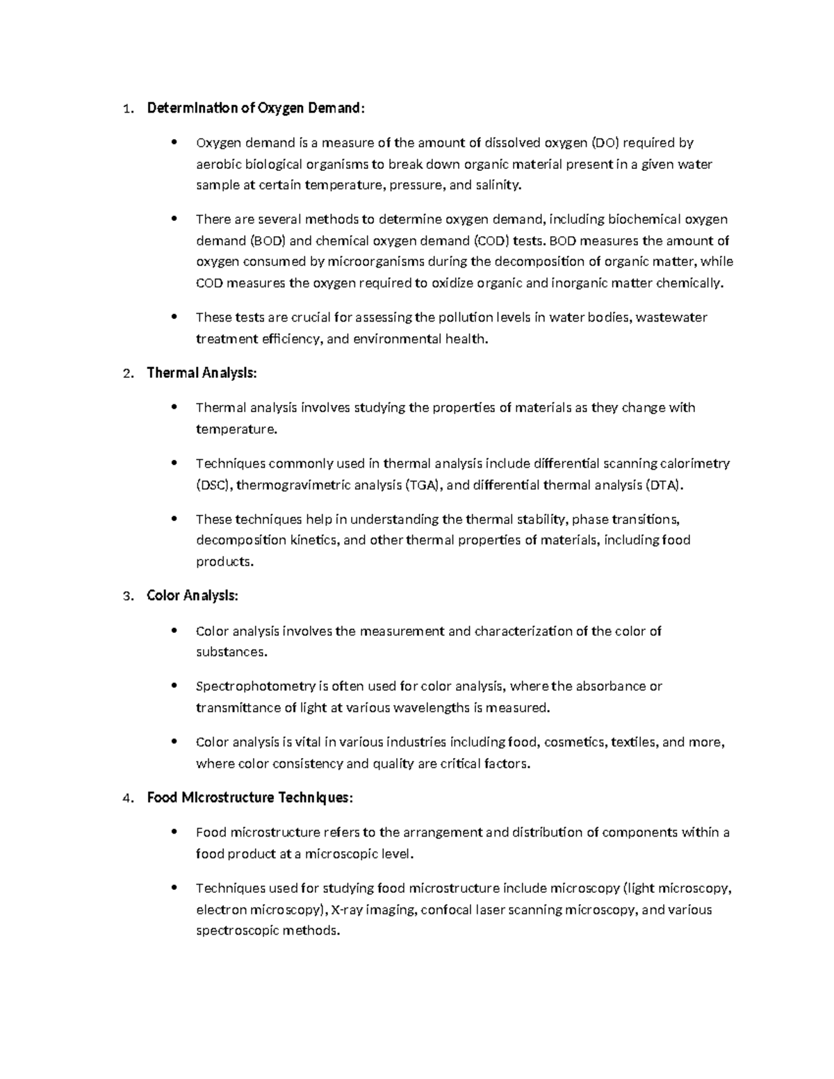 Determination of Oxygen Demand notes - 1. Determination of Oxygen ...