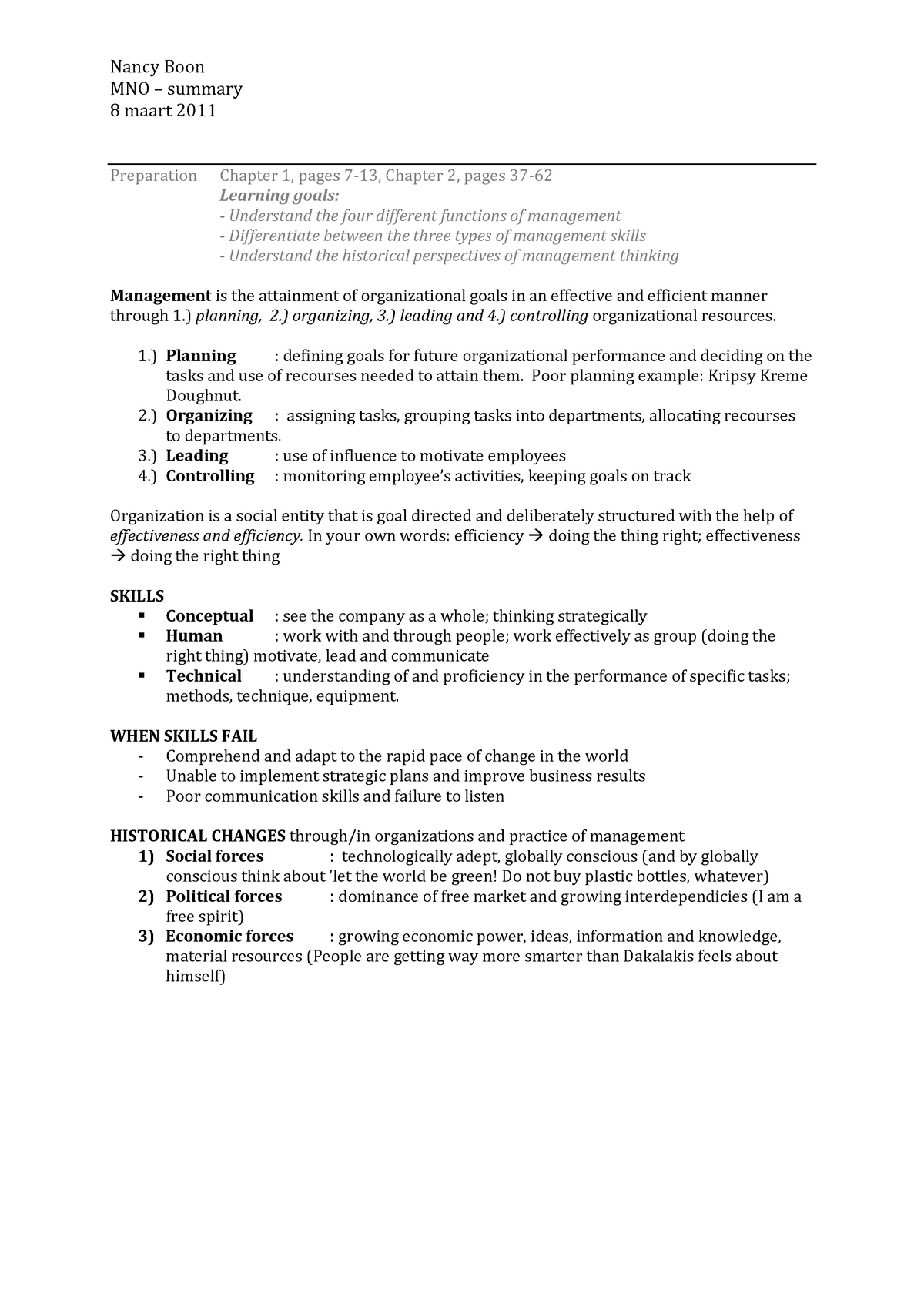 summary assignment minnesota