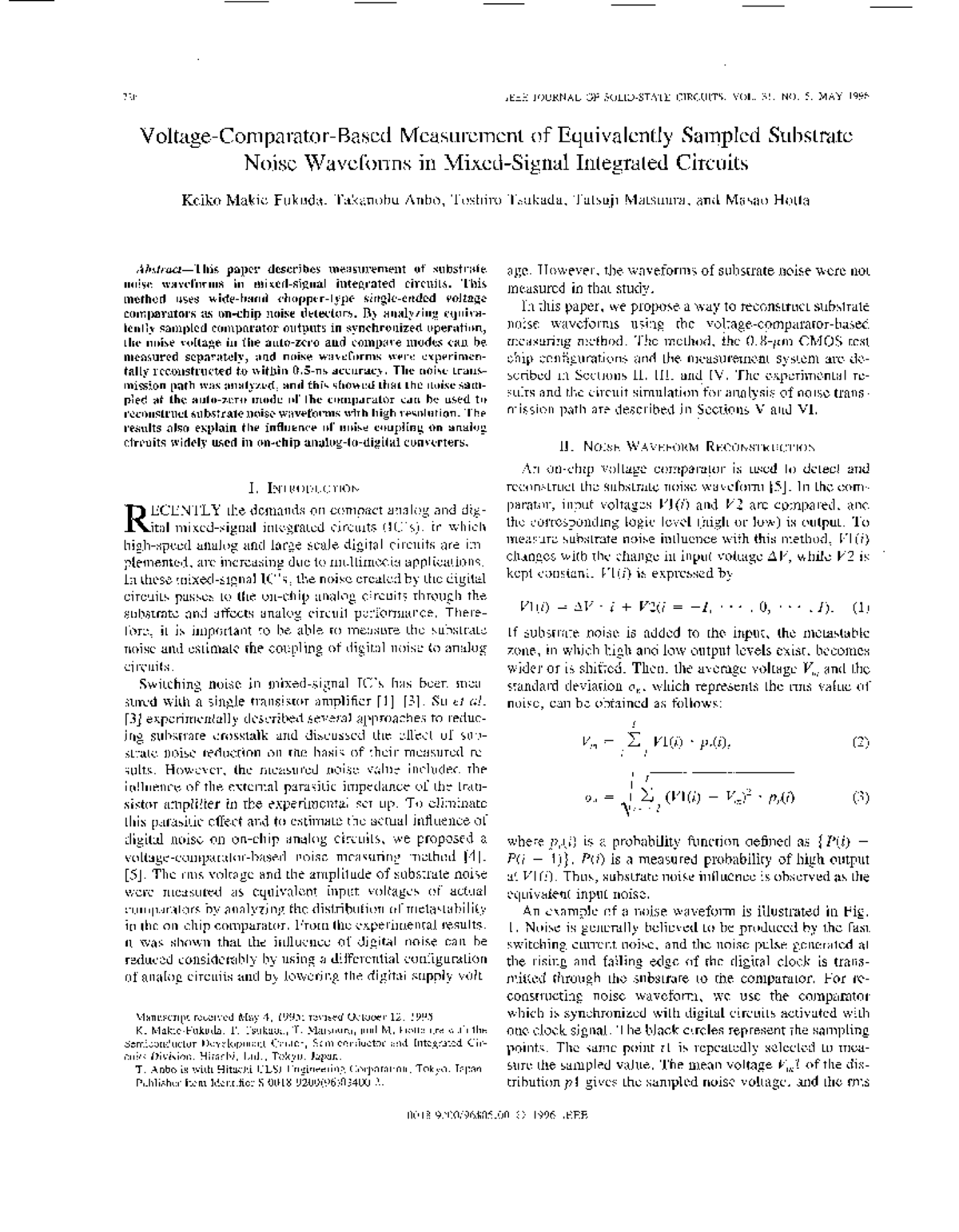 Measurement of Equivalently Sampled Substrate