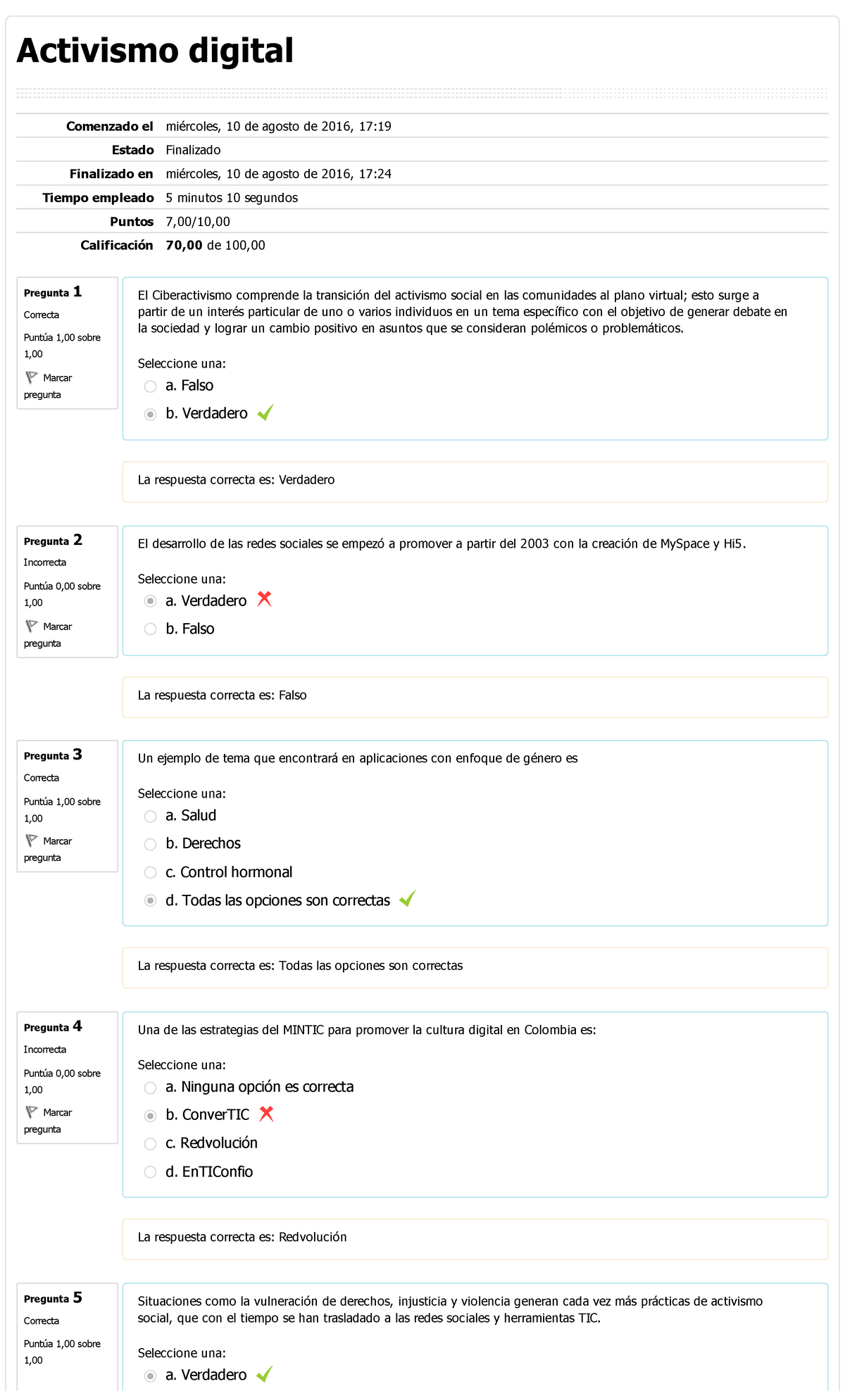 Examen 2 - N.n - Pregunta 1 Correcta Puntúa 1,00 Sobre 1, Marcar ...