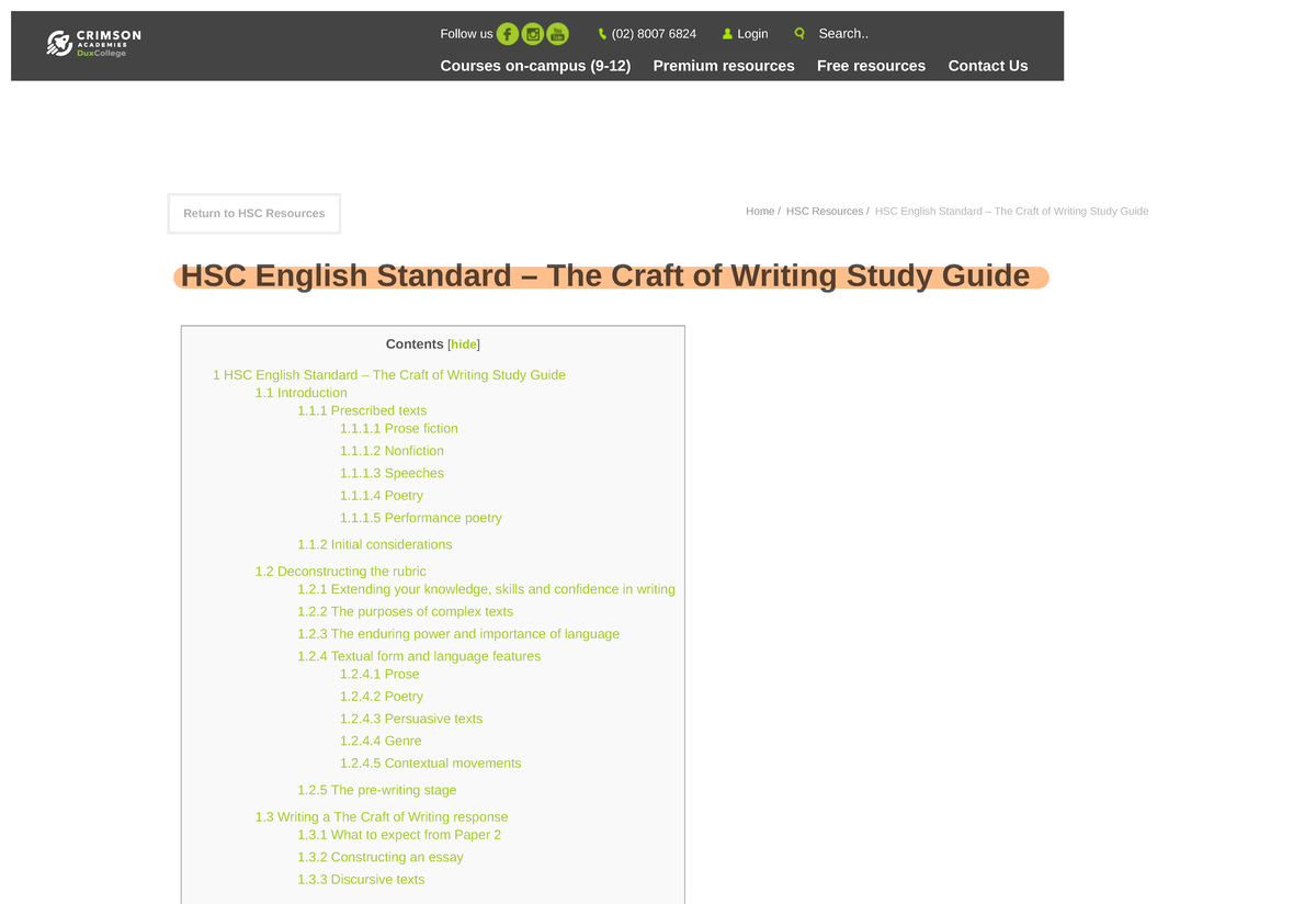 Mod C Study Guide - Summary Of Module C English Standard - Return To ...