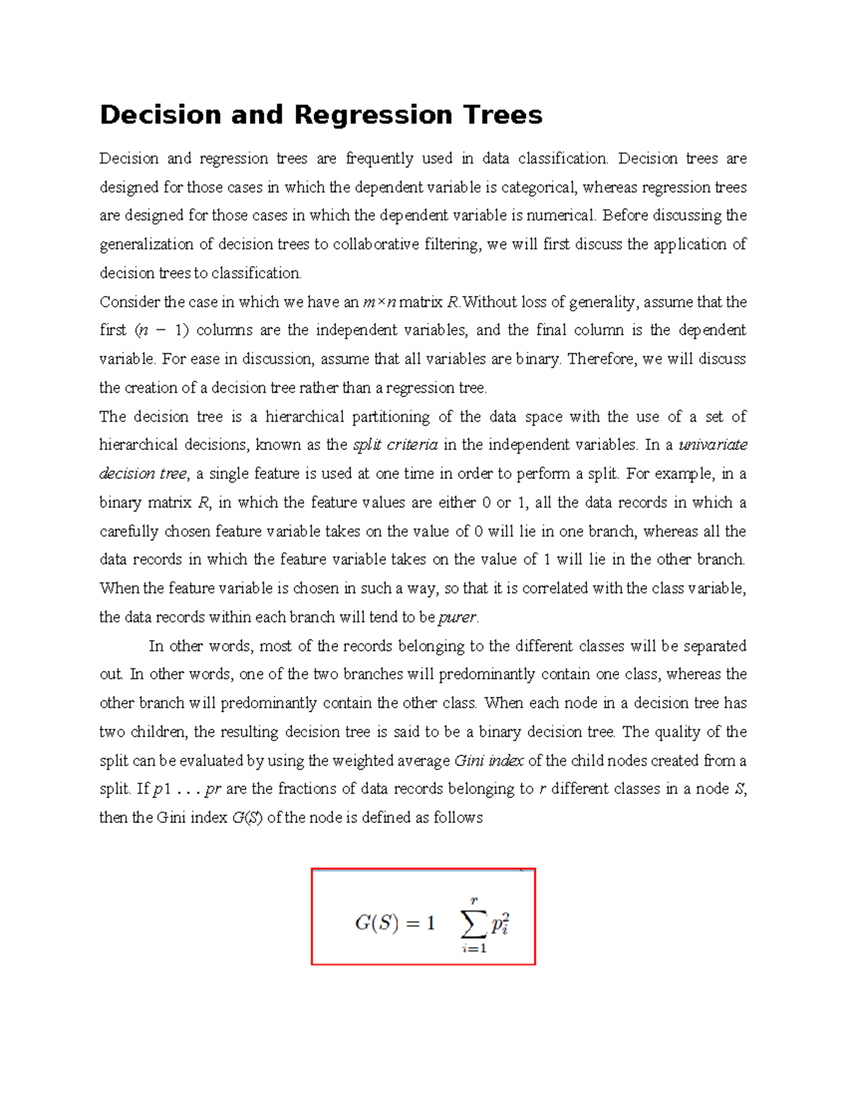 UNIT III RS-1 - Nothing - Decision and Regression Trees Decision and ...
