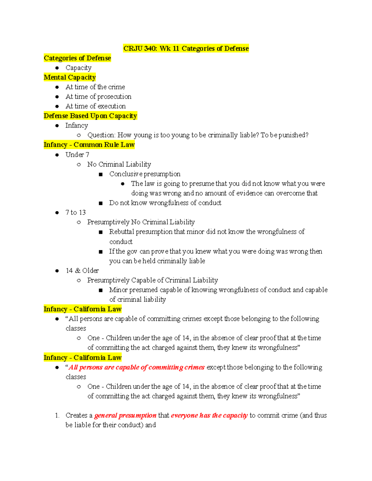 CRJU 340 Wk 11 Categories Of Defense - CRJU 340: Wk 11 Categories Of ...