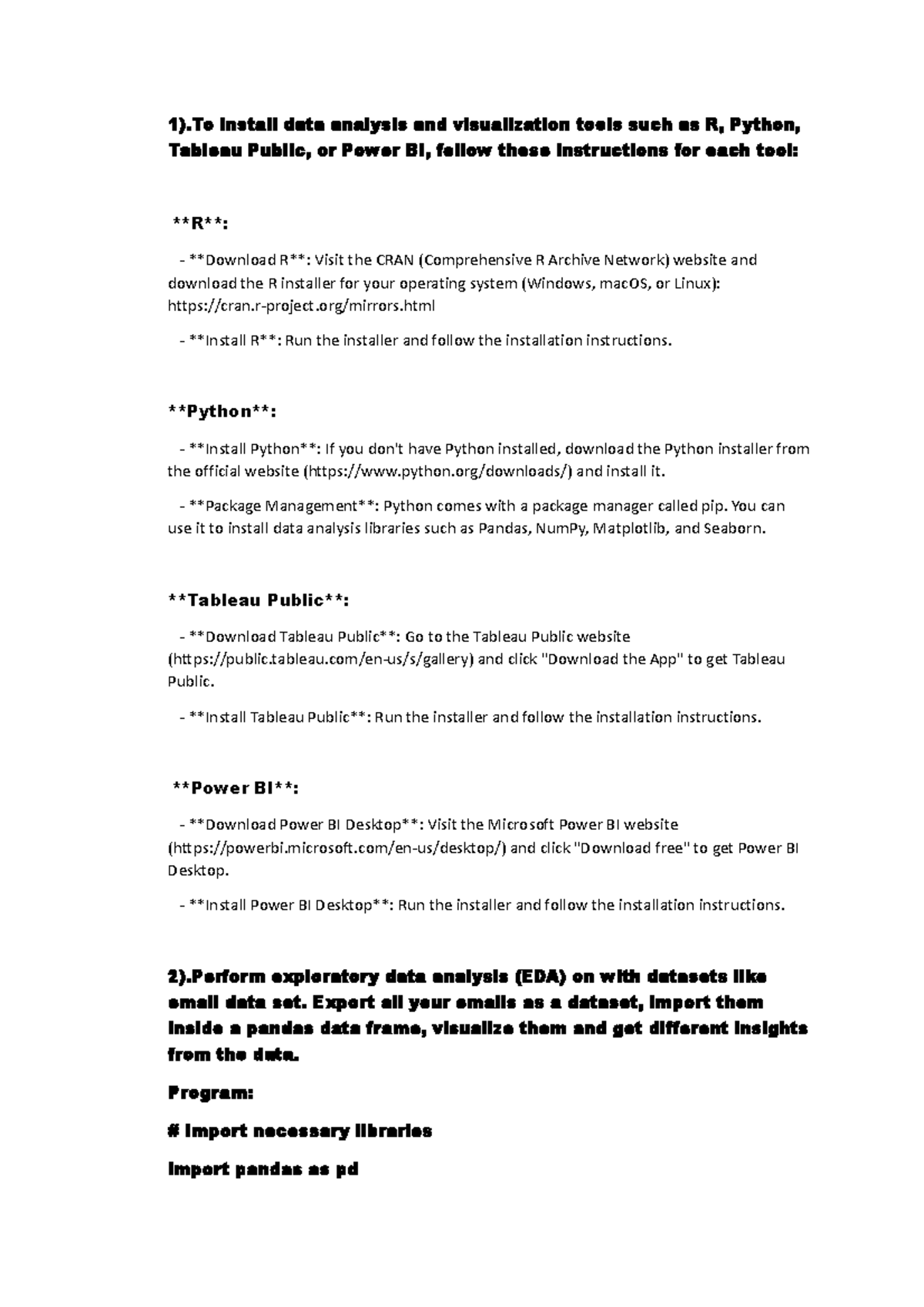 Priya mam data base 1).To install data analysis and visualization