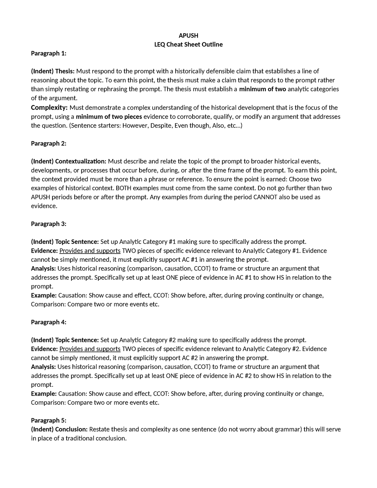 LEQ leq cheat sheet to make apush easier APUSH LEQ Cheat Sheet