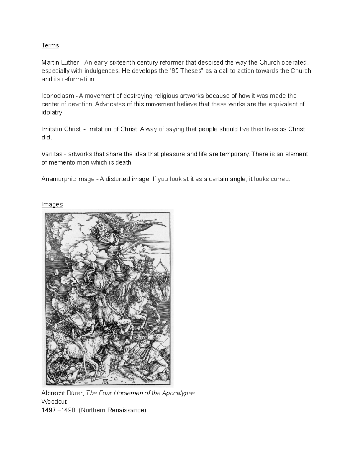 Sixteenth Century Art In Northern Europe - Terms Martin Luther An early ...