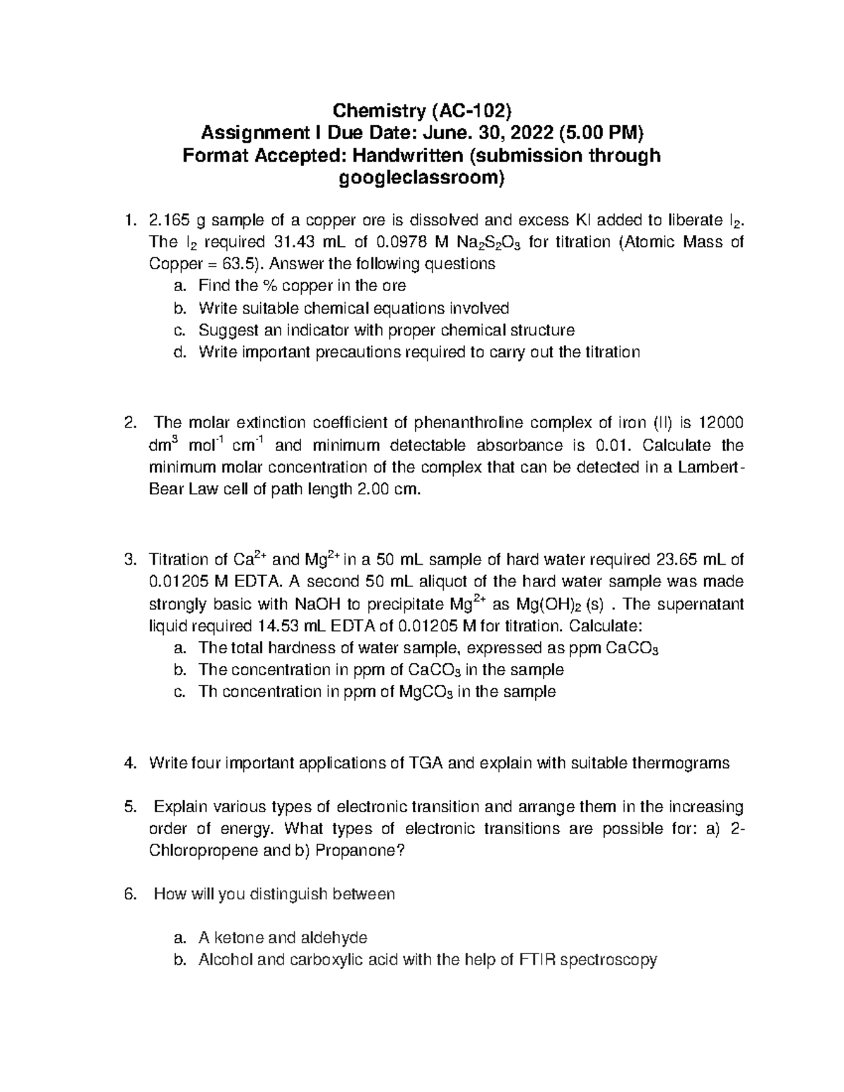 write explanatory notes on the following terms assignment