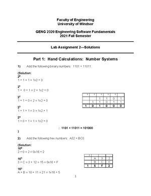Engineering Software Fundamental Lab Assignment 3 Solution - Faculty of ...
