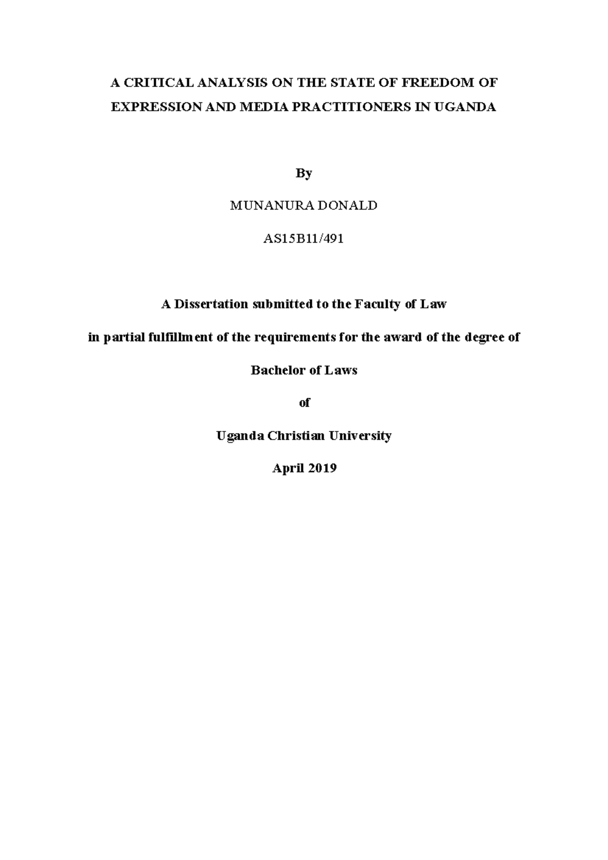 freedom of expression dissertation