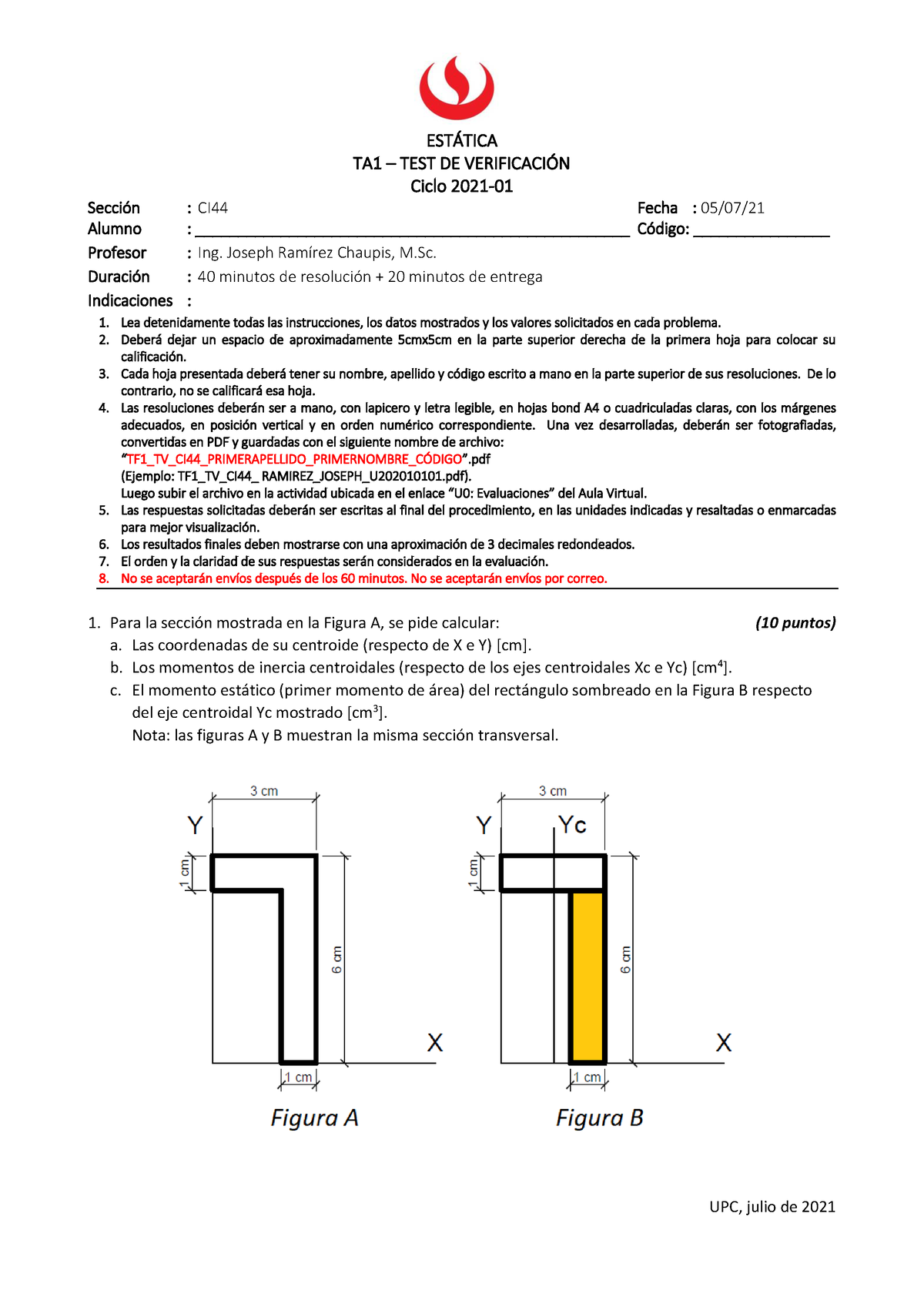 CI119 2021 I CI44 TVF - Test De Verificacion Examen Final Estatica ...