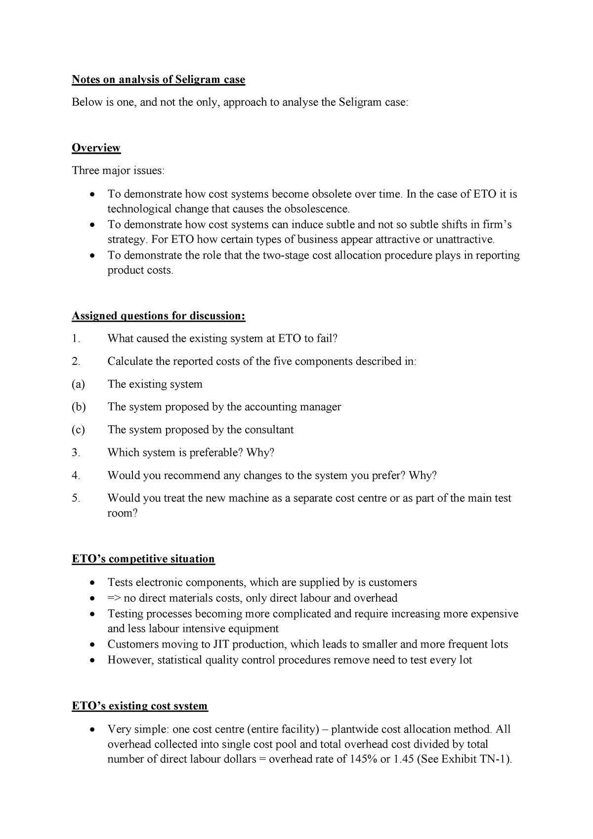 seligram case study solution