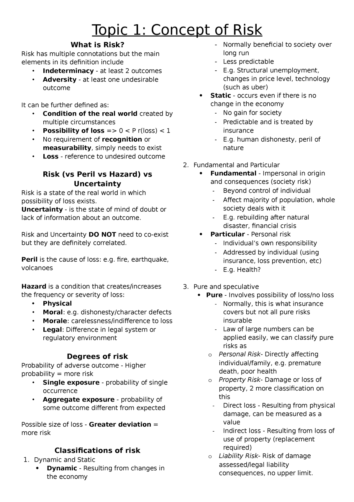 risk2001-notes-topic-1-concept-of-risk-what-is-risk-risk-has