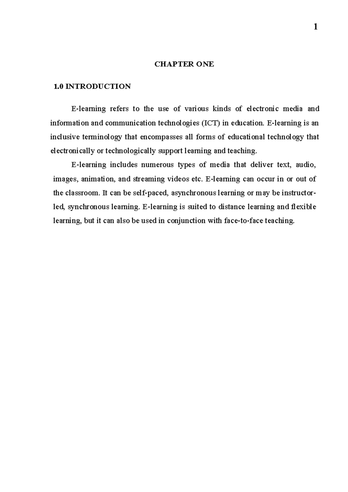 Editable file - GOOD FOR PRACTICE - CHAPTER ONE 1 INTRODUCTION E ...