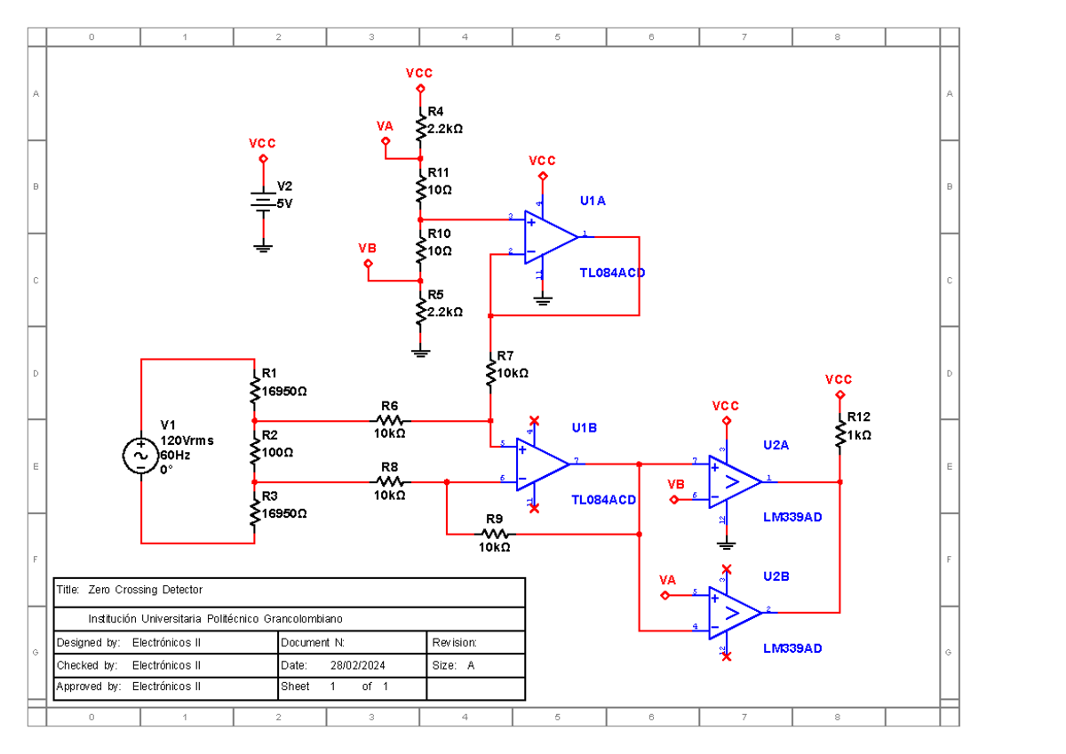 Zero Crossing Detector - 0 0 1 1 2 2 3 3 4 4 5 5 6 6 7 7 8 8 A A B B C ...