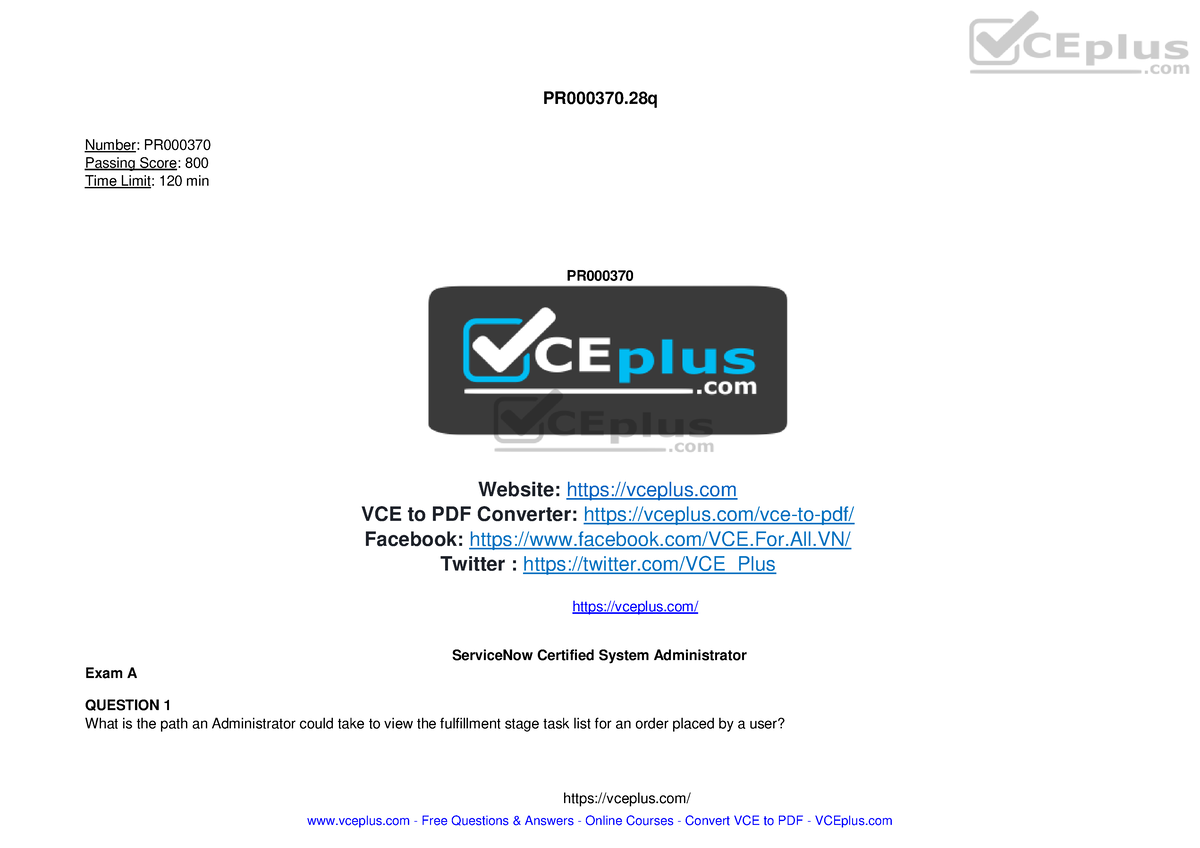 service-now-testking-pr000370-v2019-08-31-by-vceplus-pr000370-number