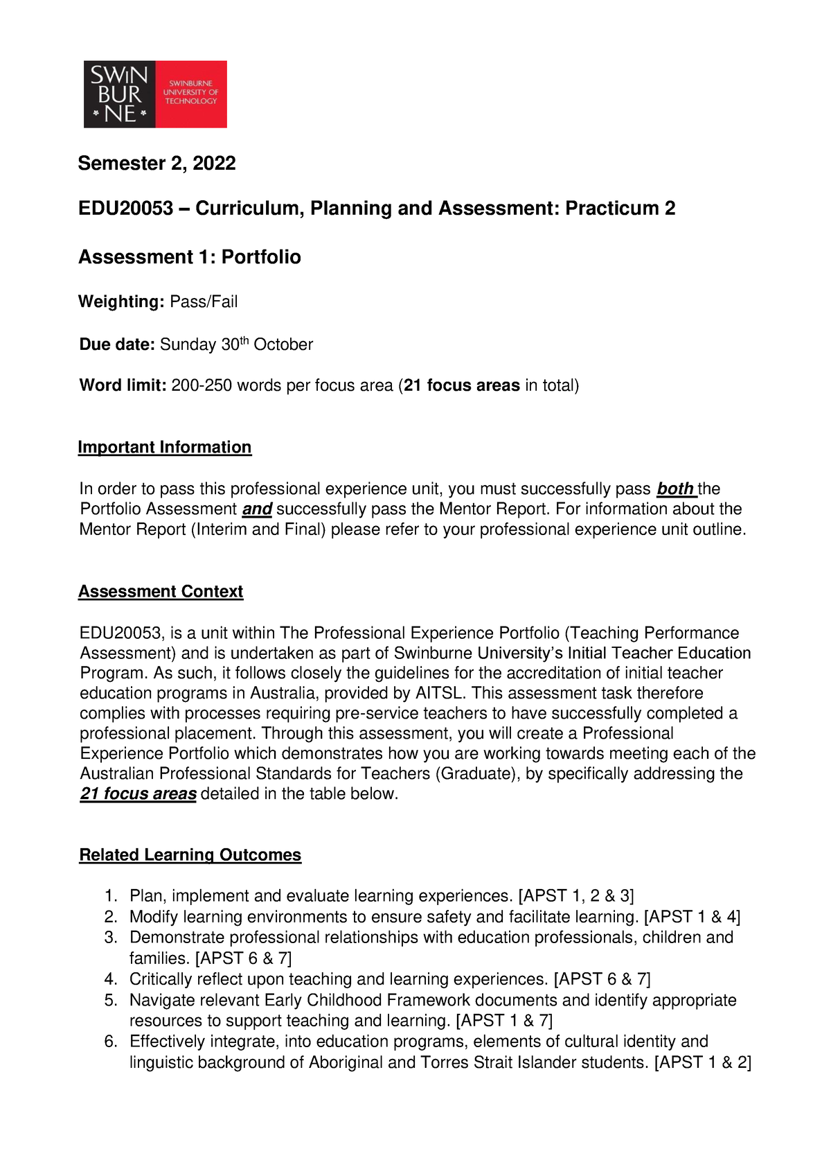 edu2005-3-s2-2022-assessment-task-1-portfolio-semester-2-2022