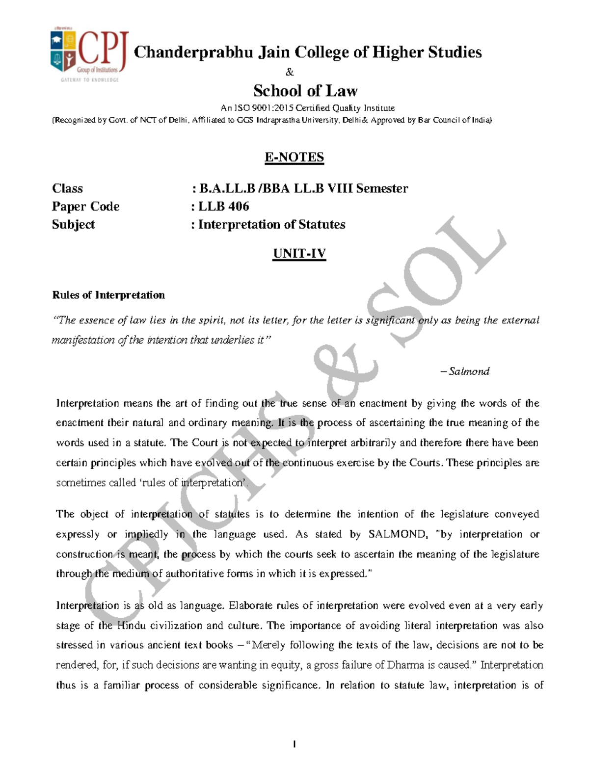 Unit 4 IOS E Notes - Detailed syllabus of IOS Unit 4 - & School of Law ...