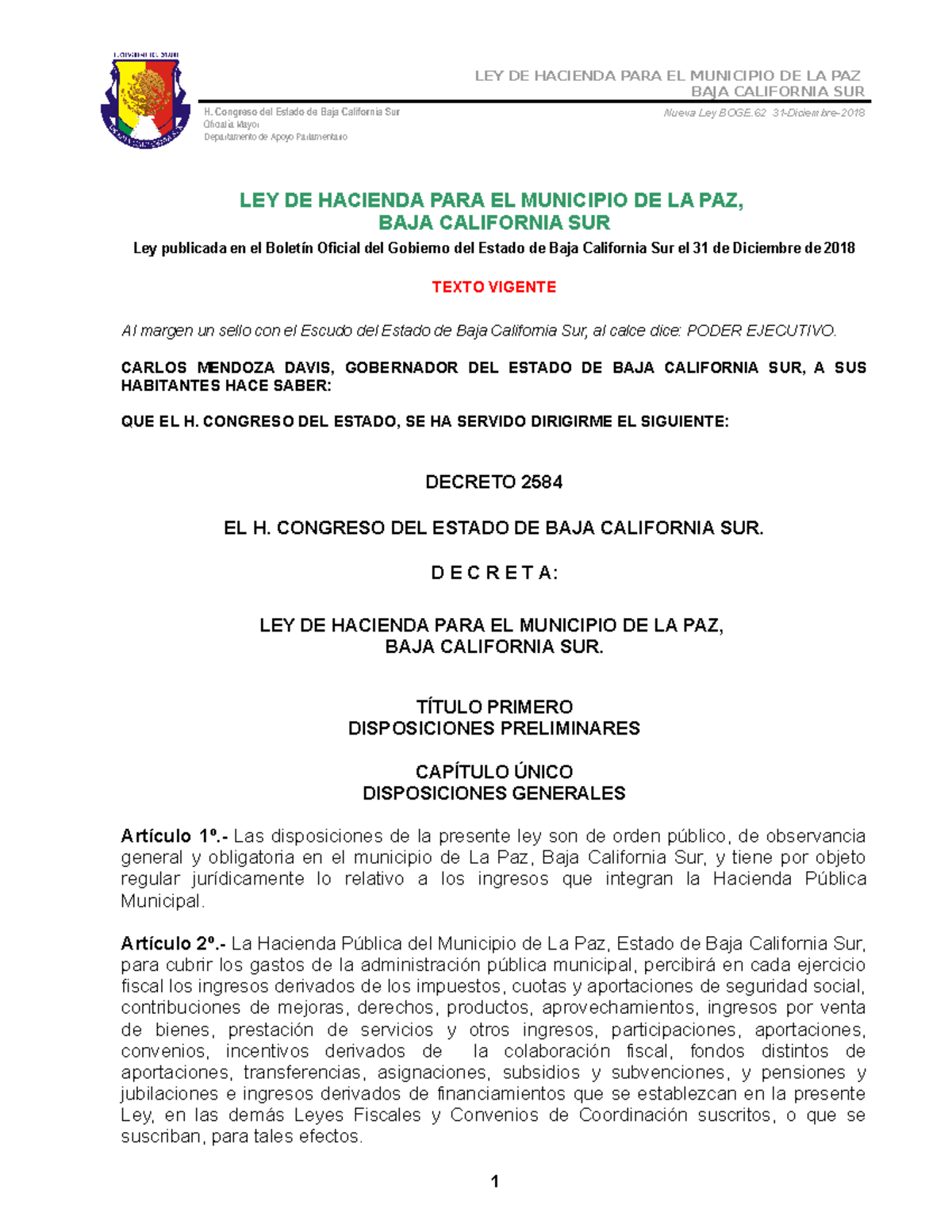 LHacienda La Paz - BAJA CALIFORNIA SUR H. Congreso Del Estado De Baja ...