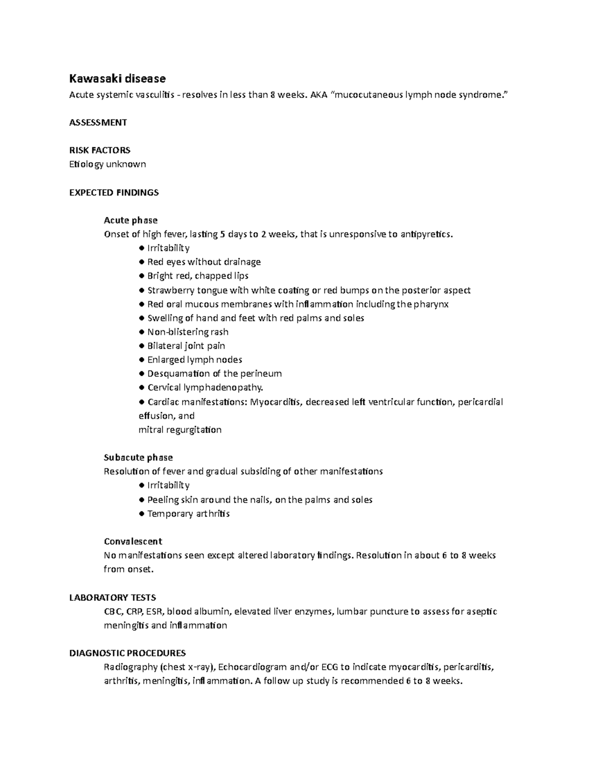 Kawasaki Disease - ATI info - Kawasaki disease Acute systemic ...