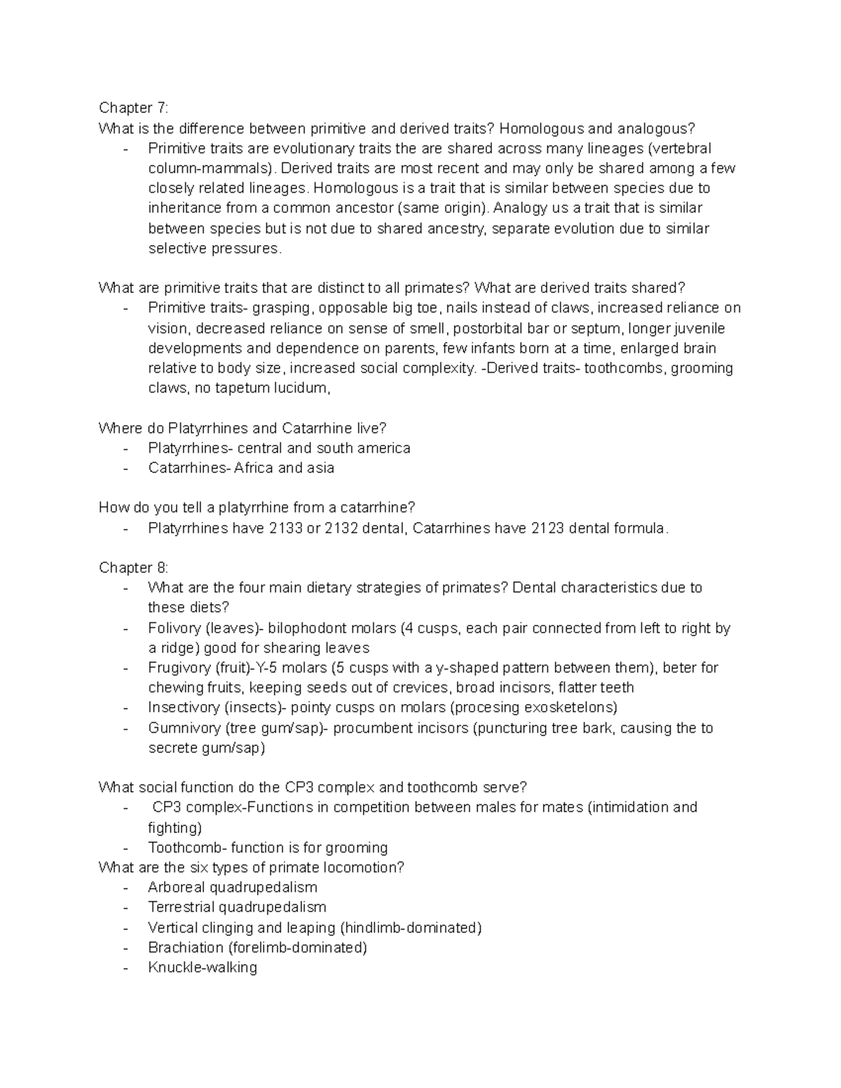 Human Evolution Study guide - Chapter 7: What is the difference between ...