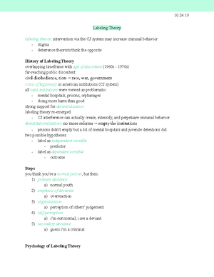 Chapter 2 Criminology - Class notes - Chapter 2 Measuring Crime Why do ...