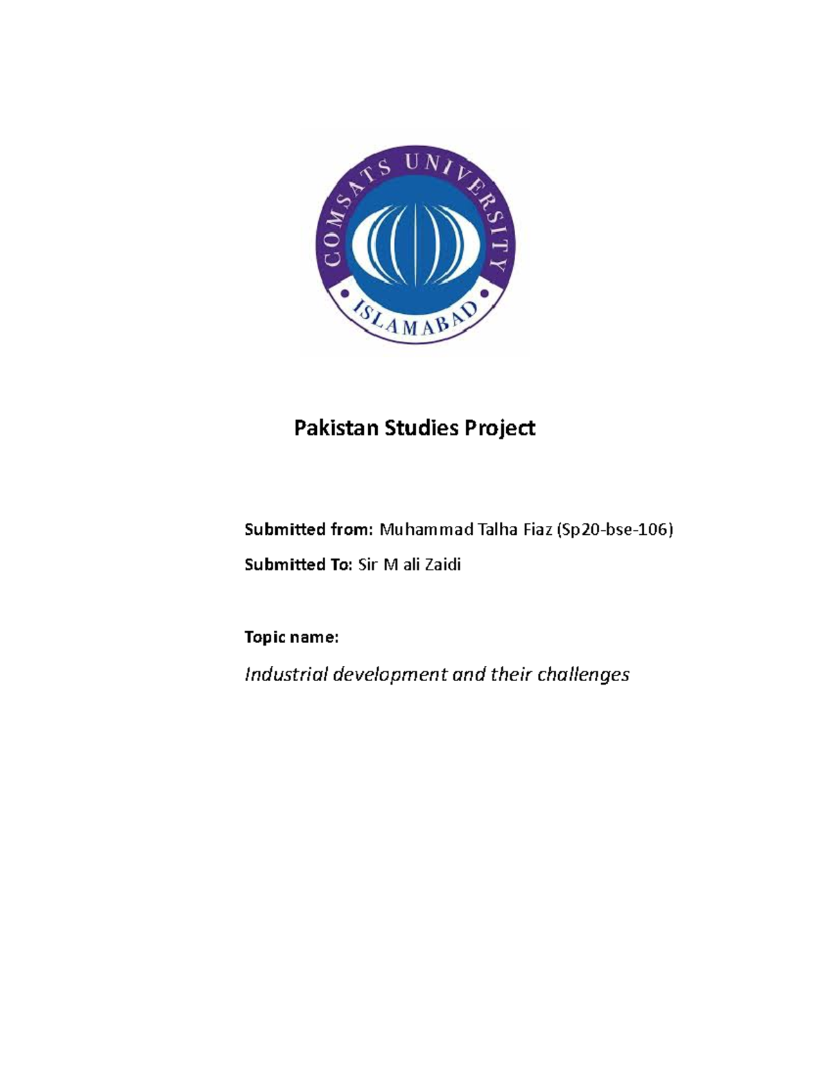 industrial development in pakistan essay