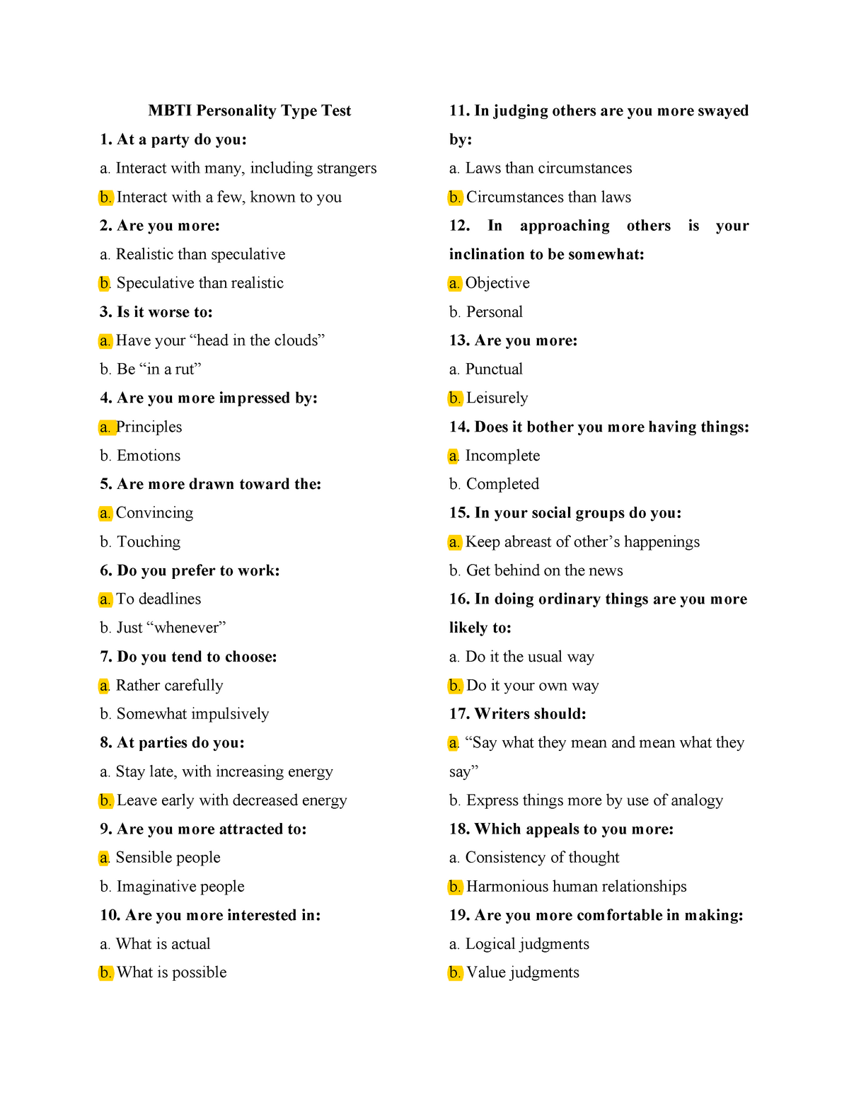 MBTI Questionsadhashdaddwaidhawidhawdiawhdawidiawdiawid wai ...