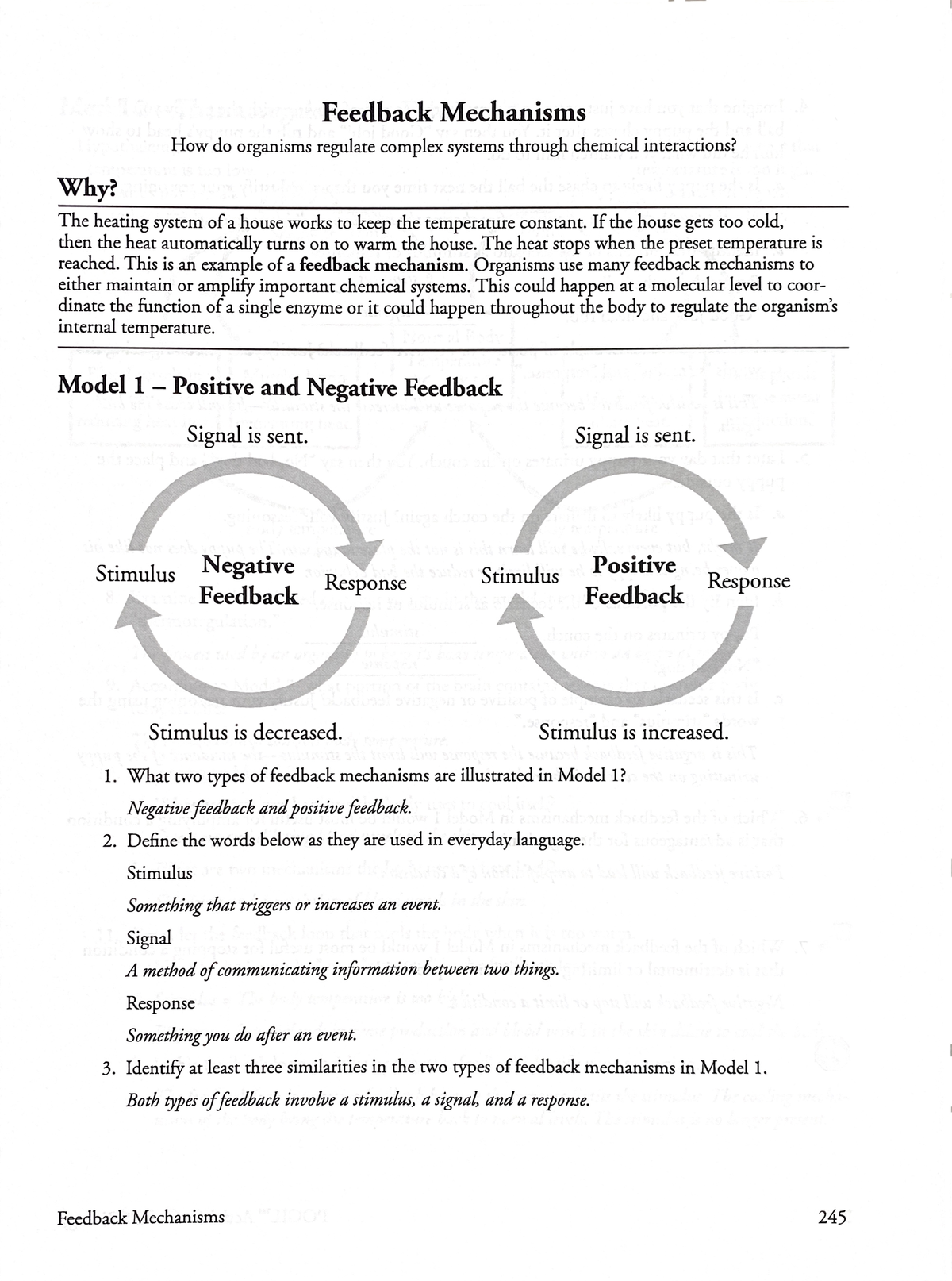 27 Feedback Mechanisms Key - Studocu