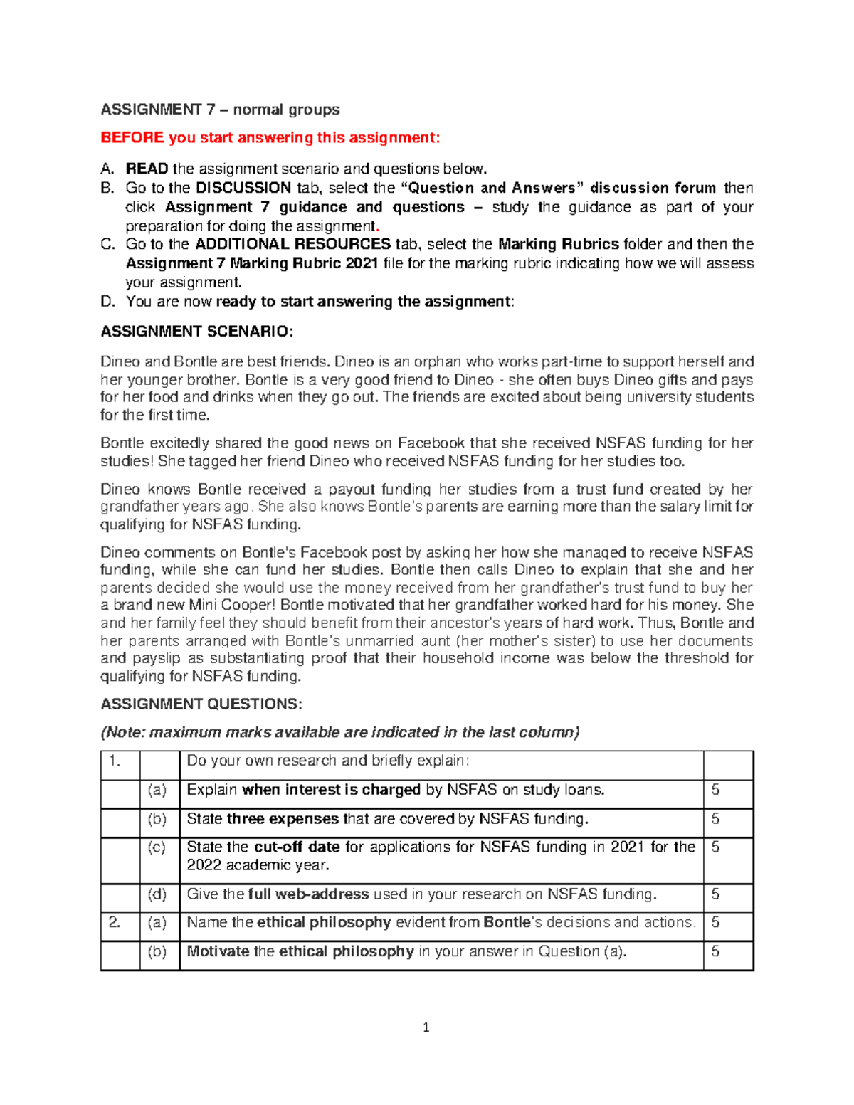 CAS1501 Assignment 7+normal+groups - 1 ASSIGNMENT 7 – normal groups ...