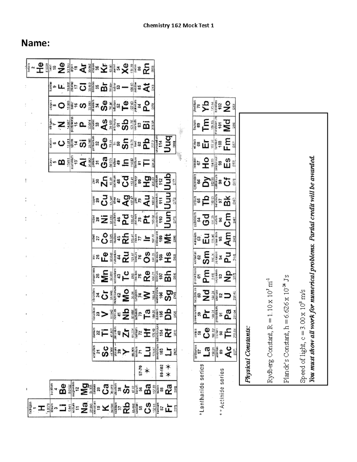 chem-162-mock-exam-speed-of-light-c-3-x-108-m-s-you-must-show-all