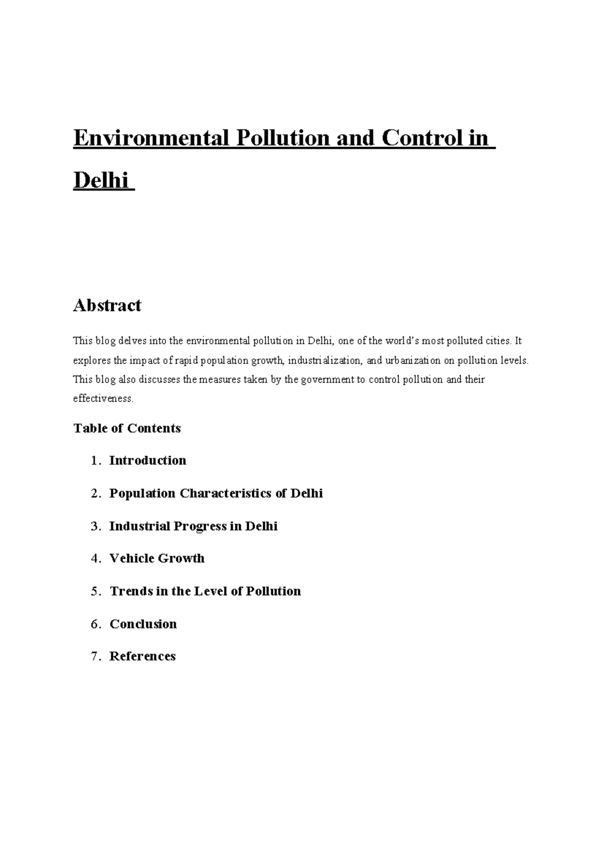 Blog #6 - usefull - Environmental Pollution and Control in Delhi ...