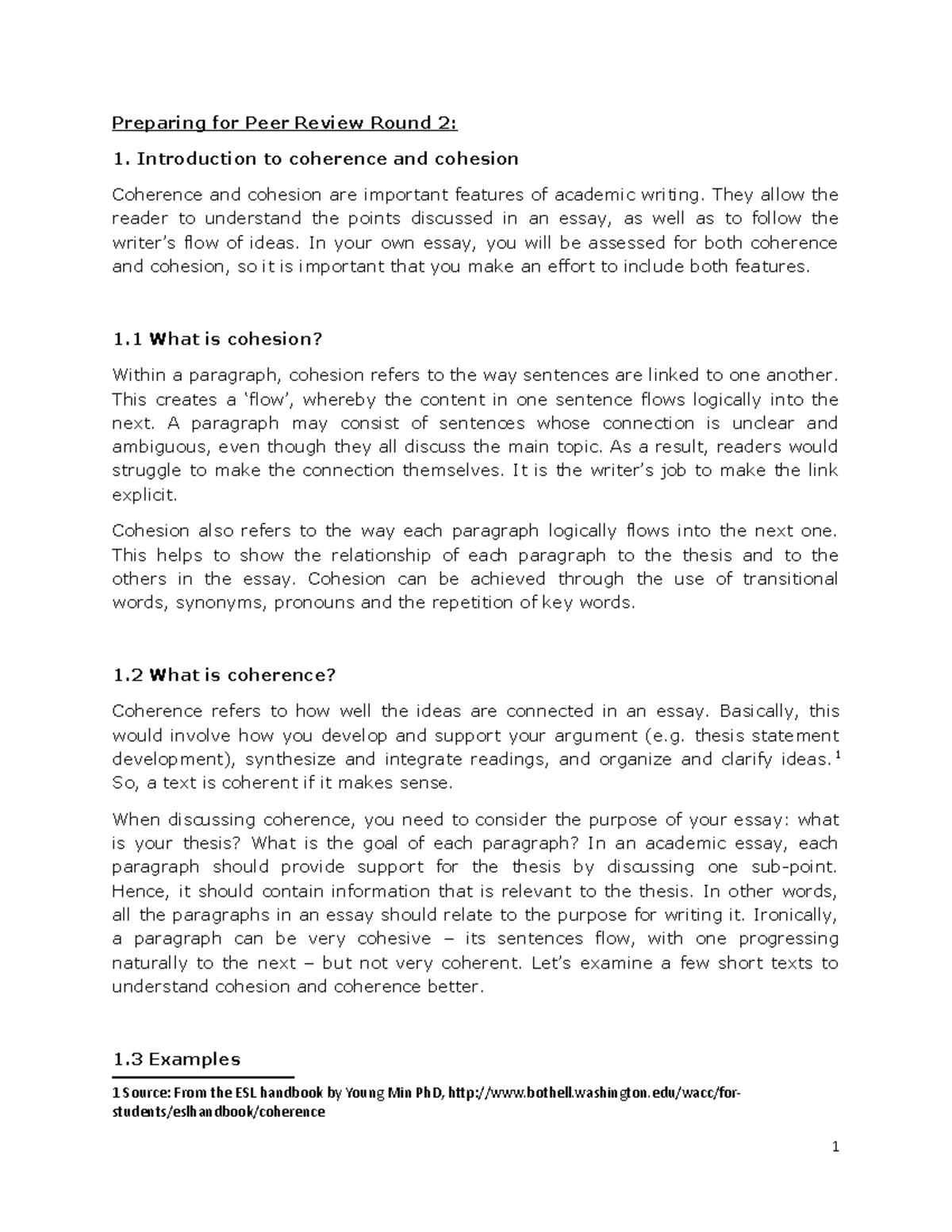peer review round 2 compulsory module in fass nus nus coherent essay
