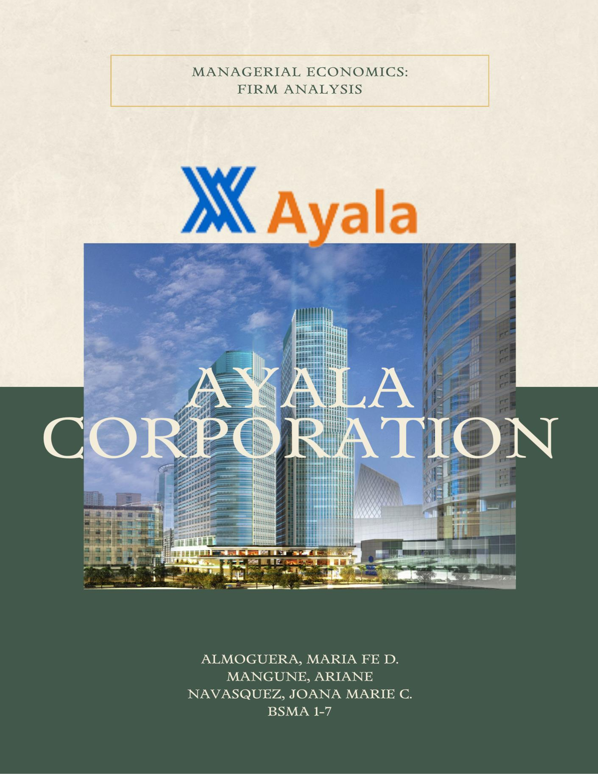 Ayala CORP - I. Name Of The Firm Ayala Corporation II. Vision, Mission ...