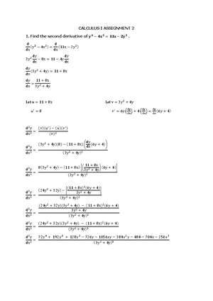 Advance Calculus Assignment - ADVANCE CALCULUS ASSIGNMENT Question 1 ...
