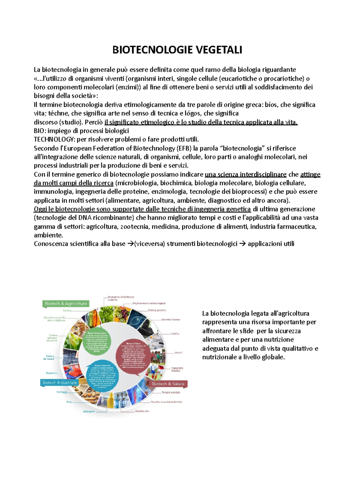 Biotecnologie Vegetali - BIOTECNOLOGIE VEGETALI La Biotecnologia In ...