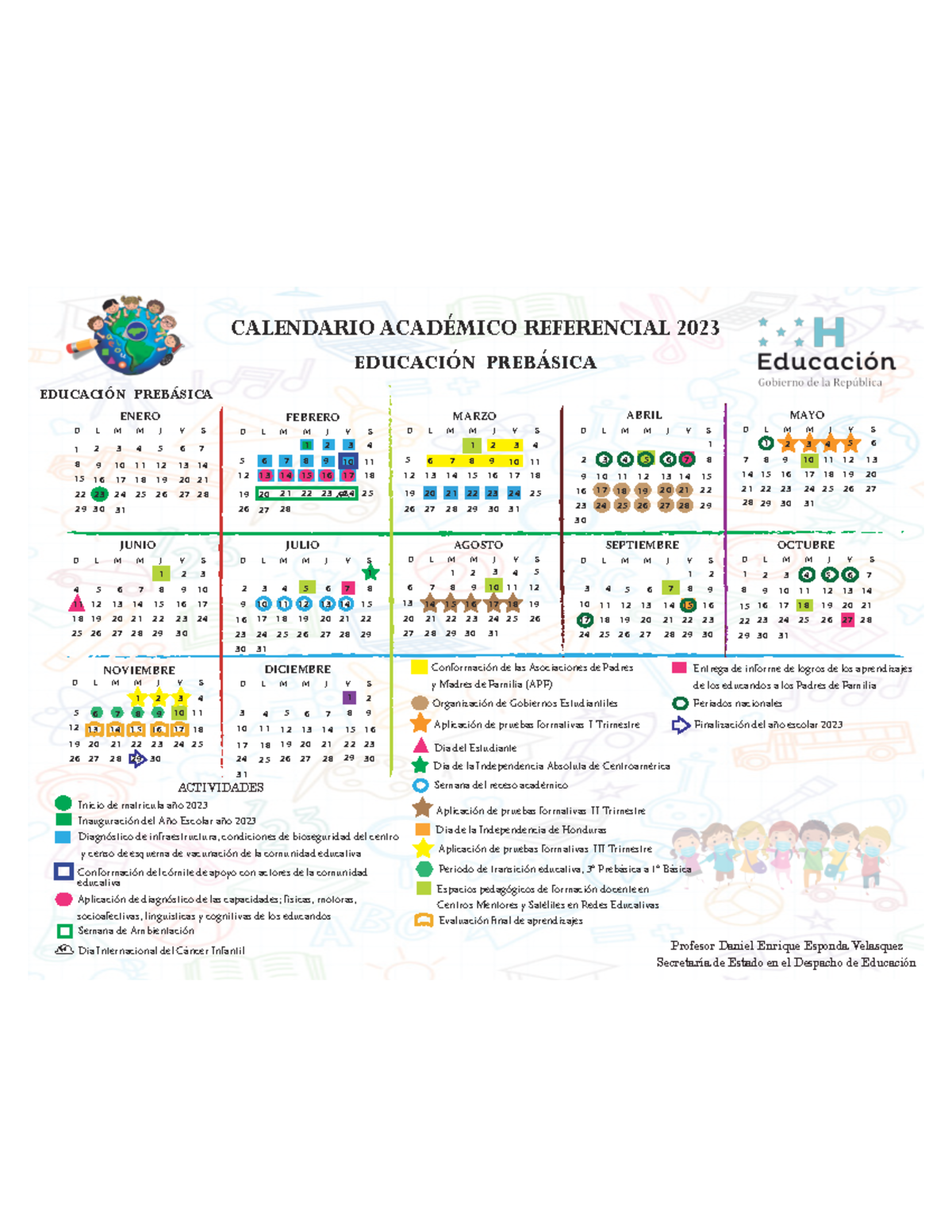 Calendario escolar 2023 - MARZO D L M M J V S ABRIL D L M M J V S