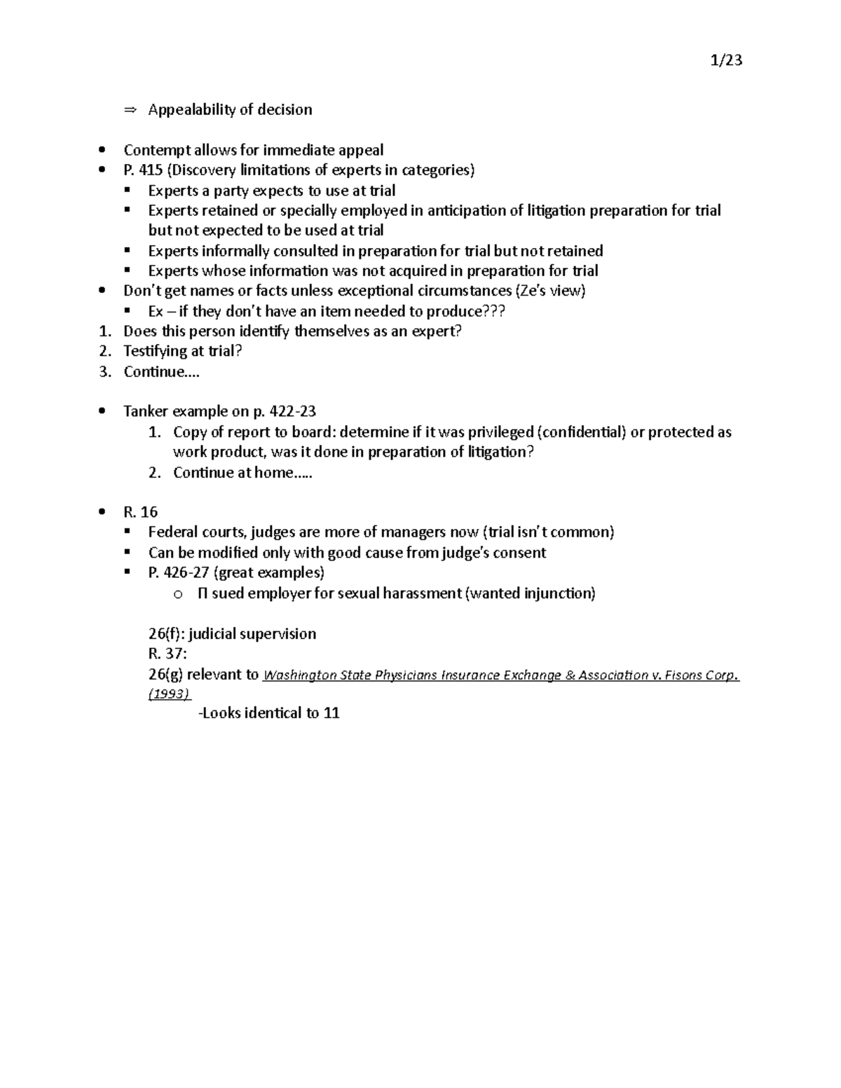 Appealability of Class 7 - 1/ Appealability of decision Contempt allows ...